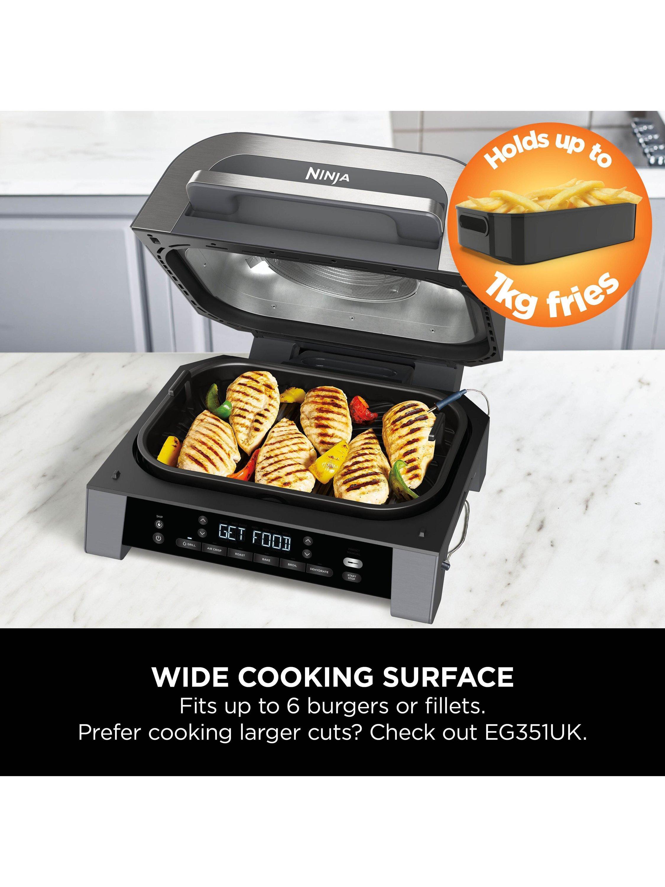 DG551UK 6-in-1 MAX Grill & Air Fryer, Grey/Silver