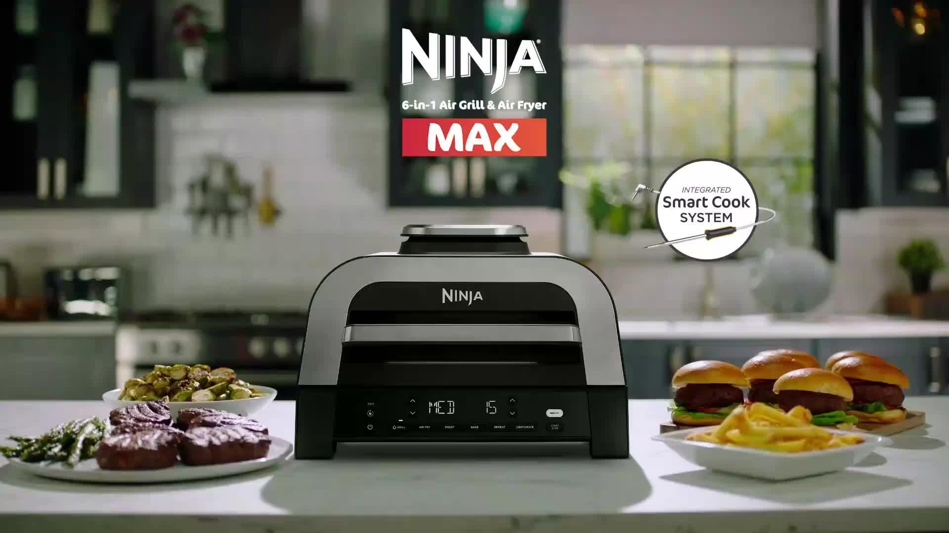 DG551UK 6-in-1 MAX Grill & Air Fryer, Grey/Silver