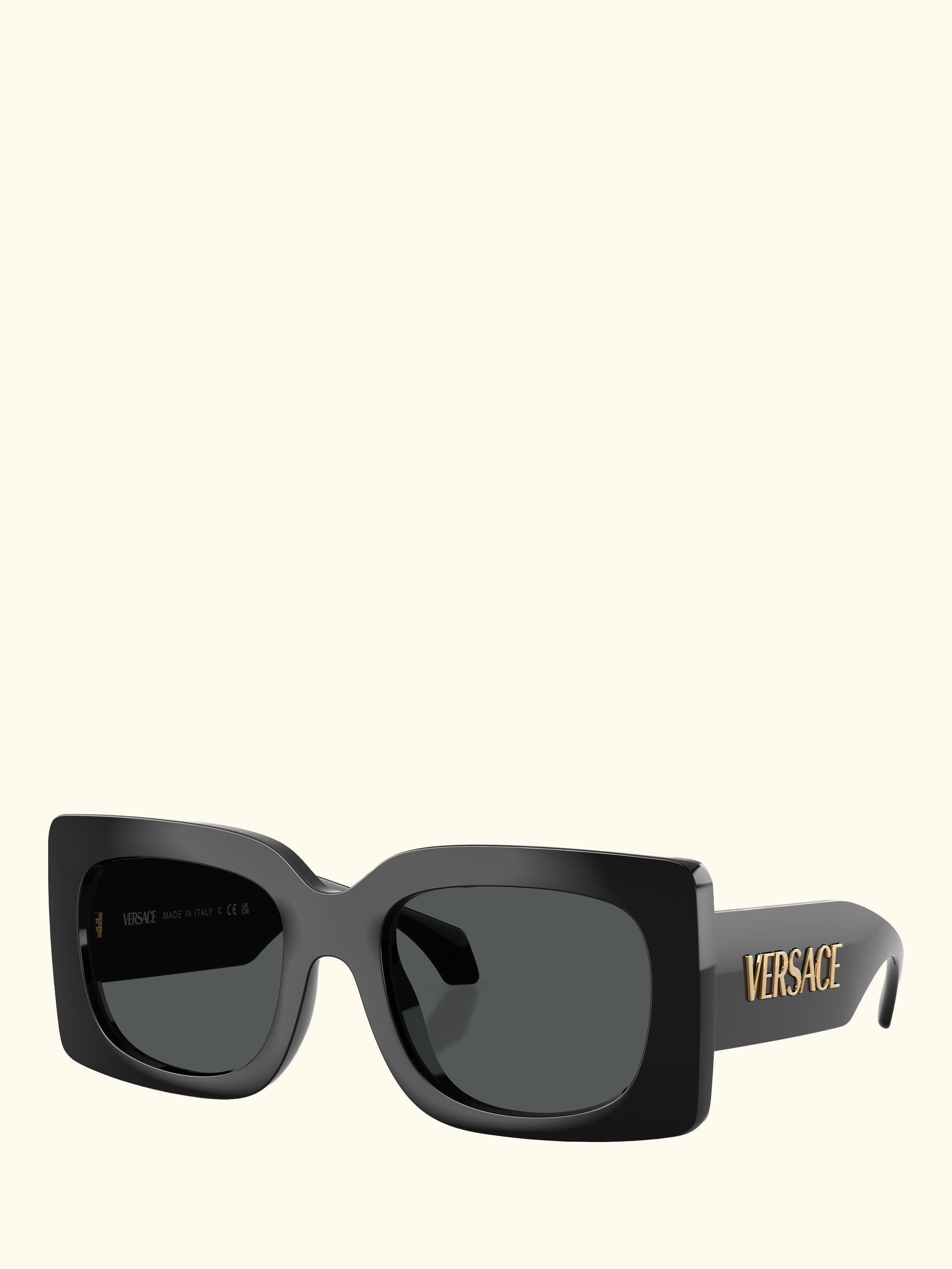 VE4496 Women's Square Sunglasses, Black/Grey