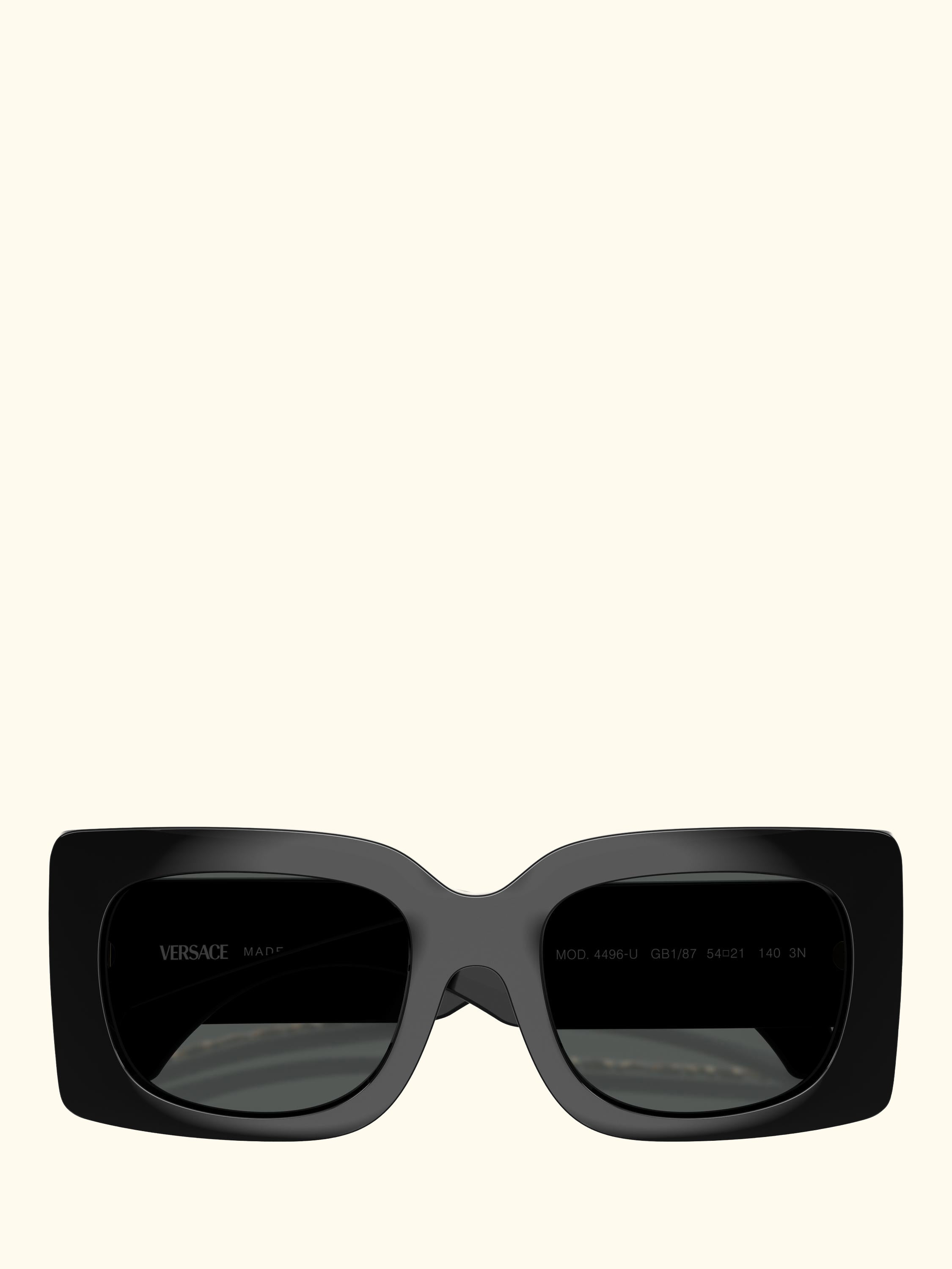 VE4496 Women's Square Sunglasses, Black/Grey