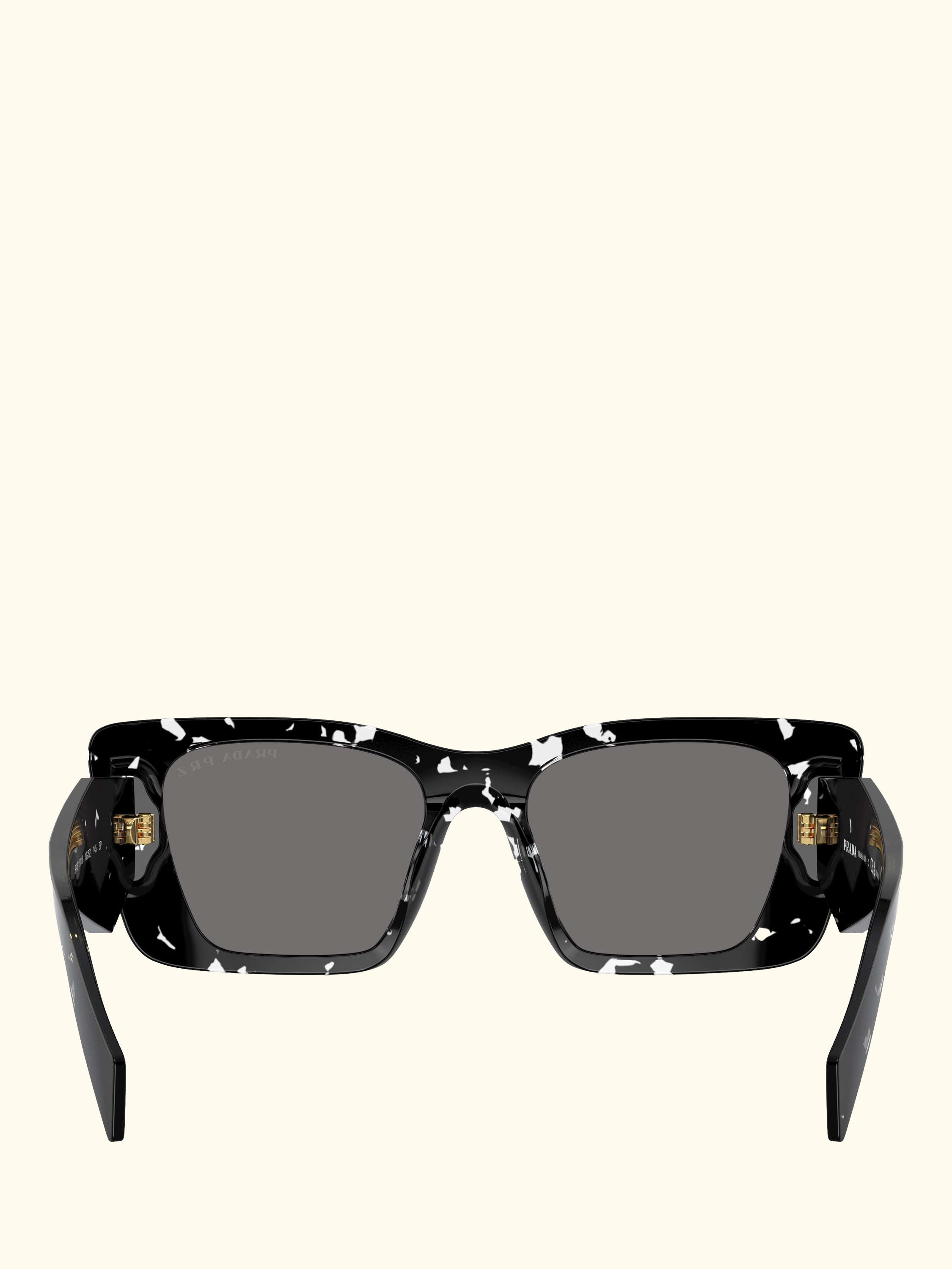 PR 08YS Women's Polarised Cat's Eye Sunglasses, Black Crystal Tortoise/Grey
