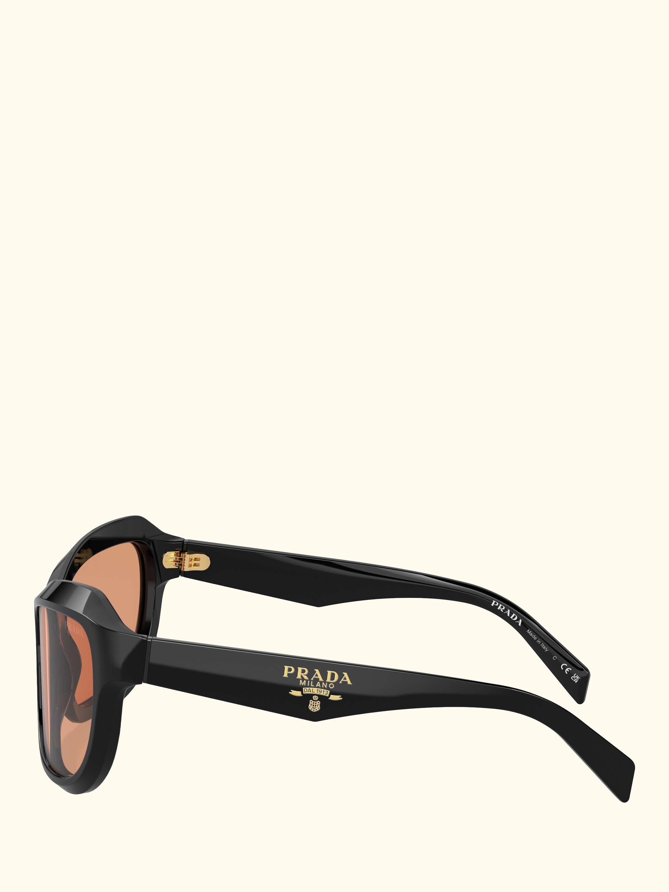PR A27S Women's Wrap Sunglasses, Black/Orange