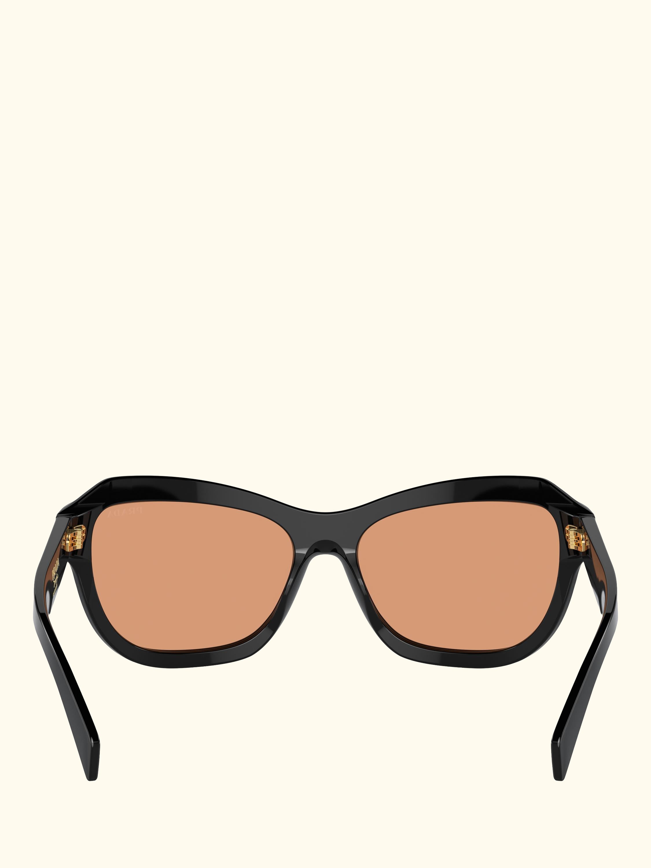 PR A27S Women's Wrap Sunglasses, Black/Orange