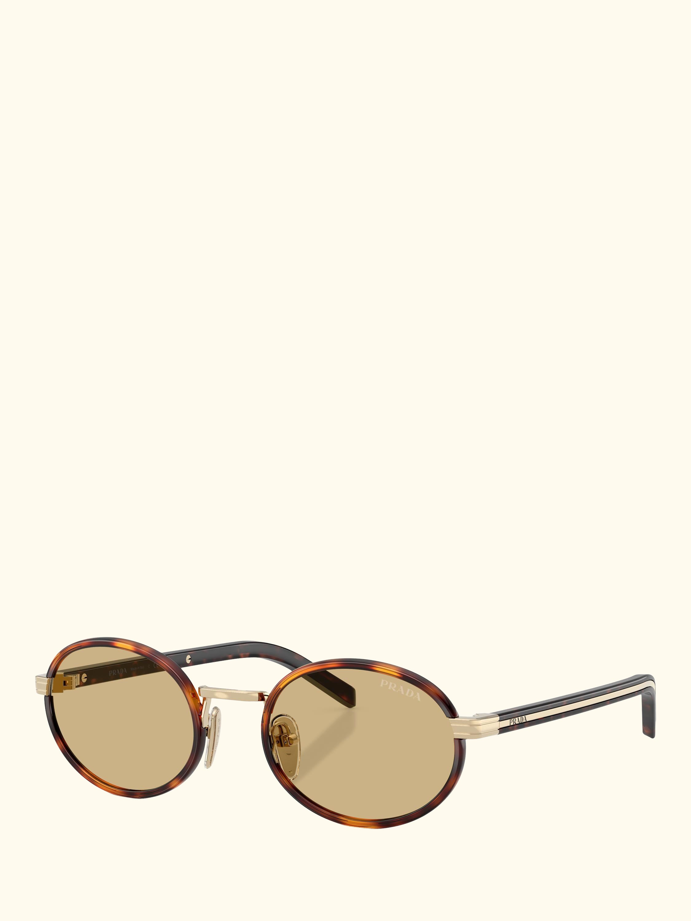 PR B56S Women's Oval Sunglasses, Root Tortoise/Yellow