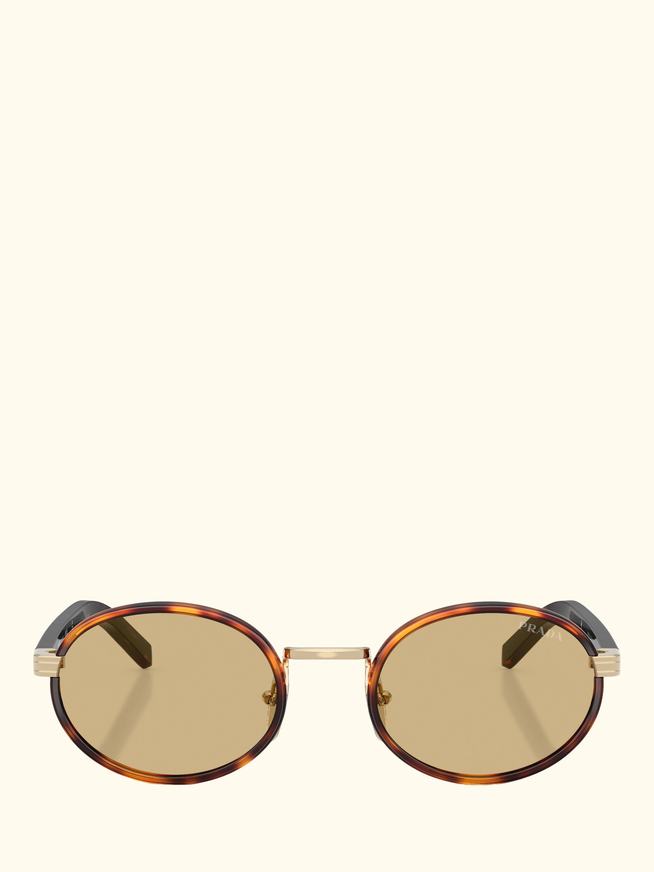 PR B56S Women's Oval Sunglasses, Root Tortoise/Yellow