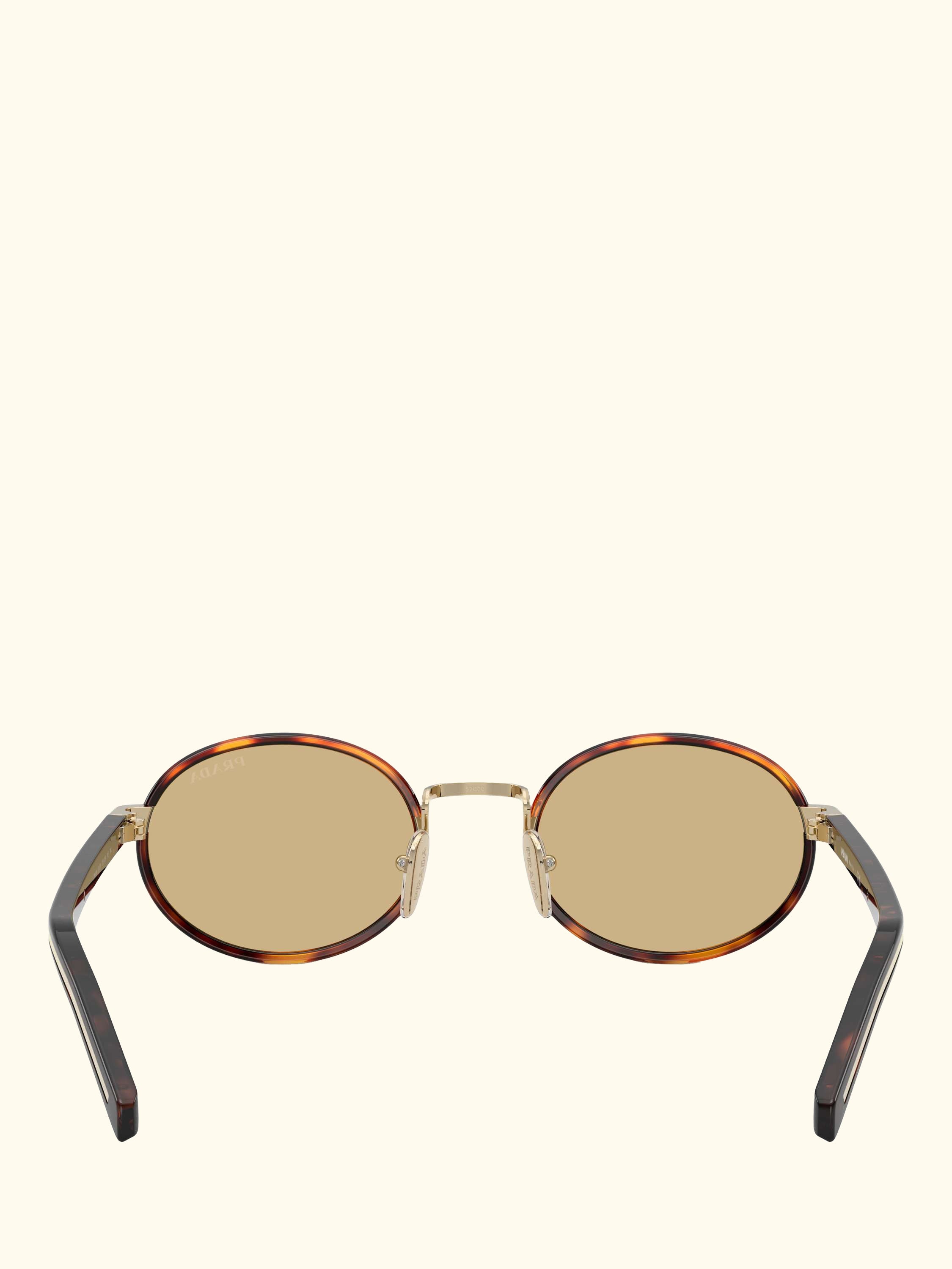 PR B56S Women's Oval Sunglasses, Root Tortoise/Yellow
