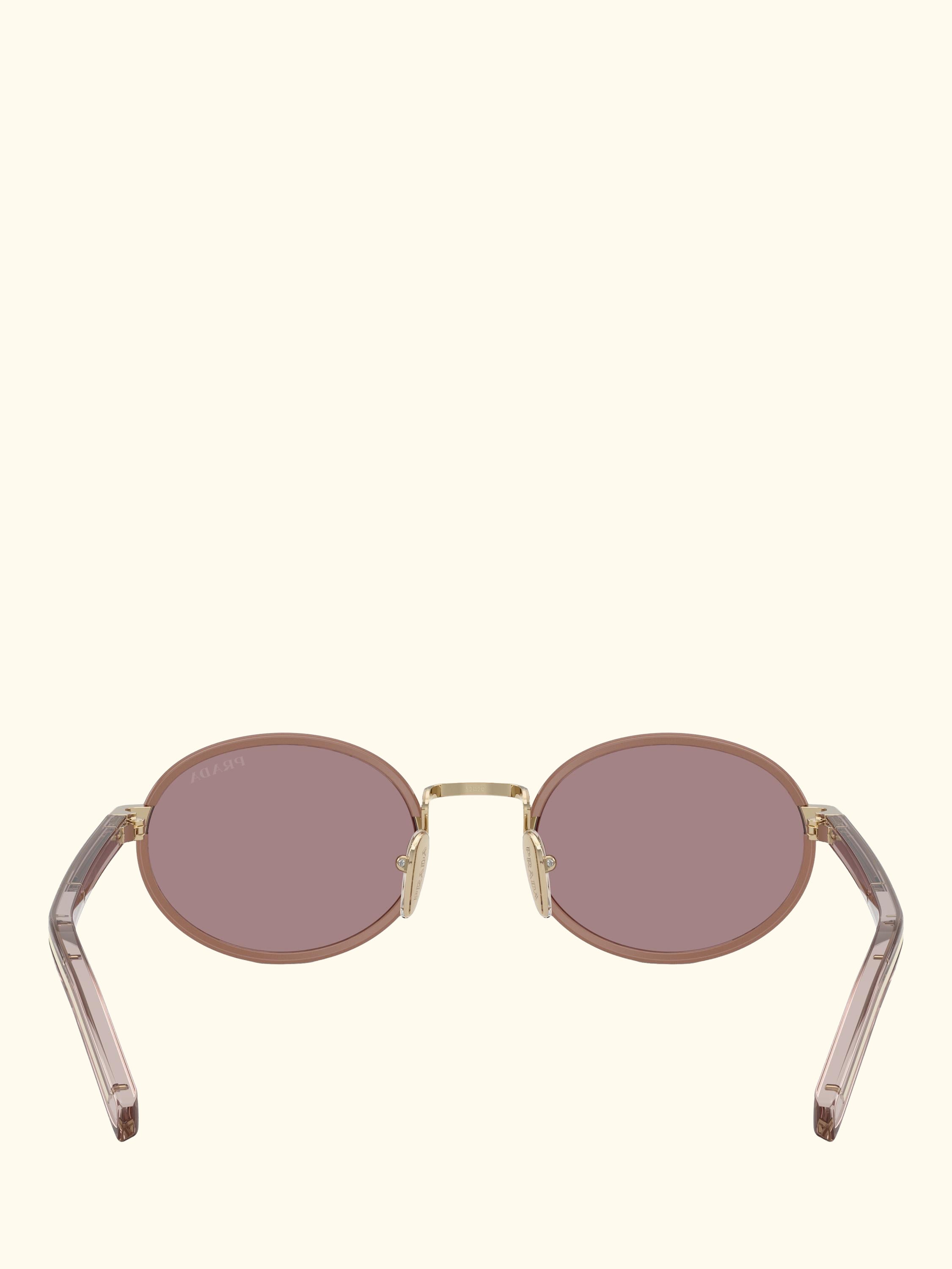 PR B56S Women's Oval Sunglasses, Gold/Pink