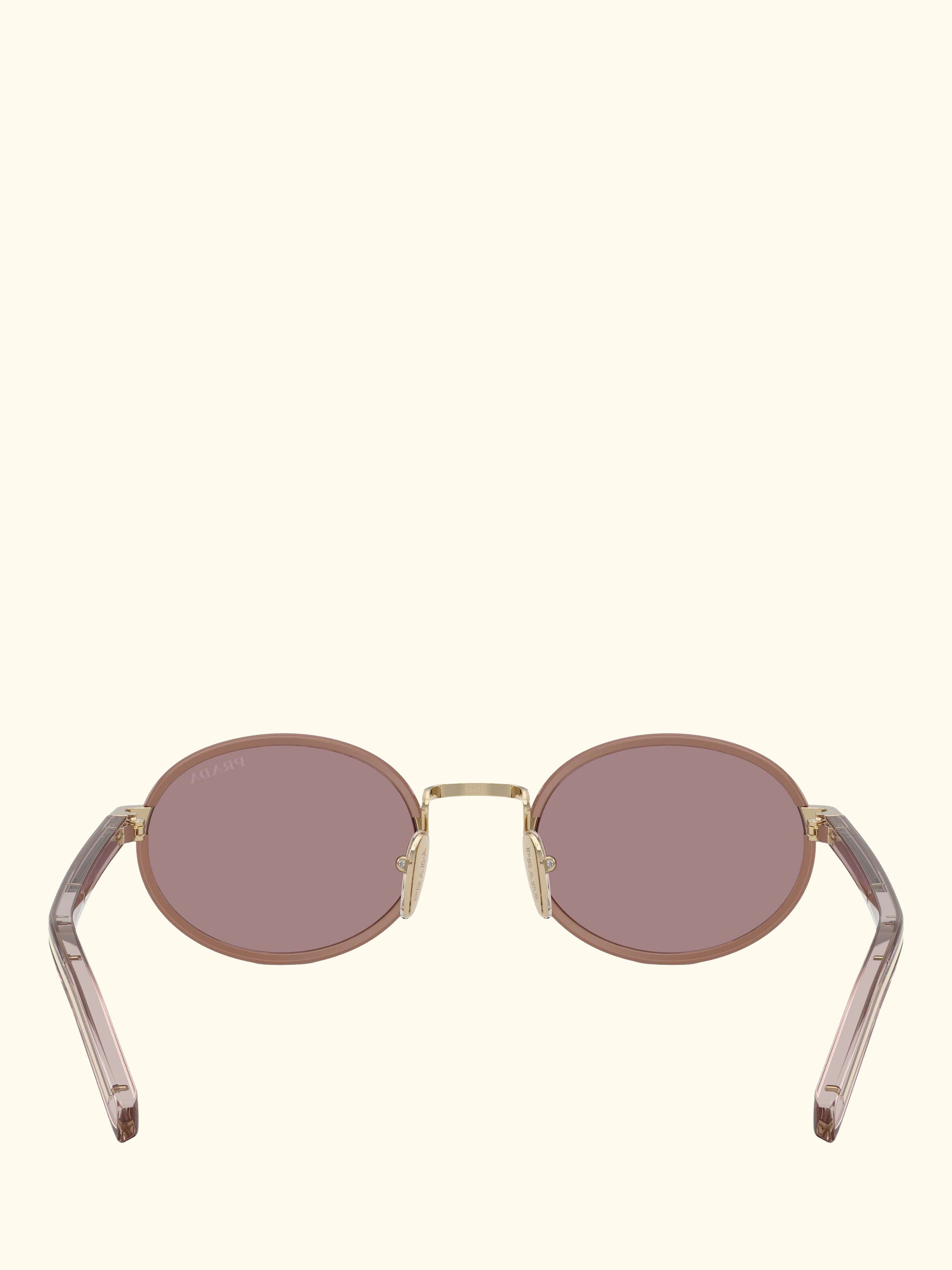 PR B56S Women's Oval Sunglasses, Gold/Pink