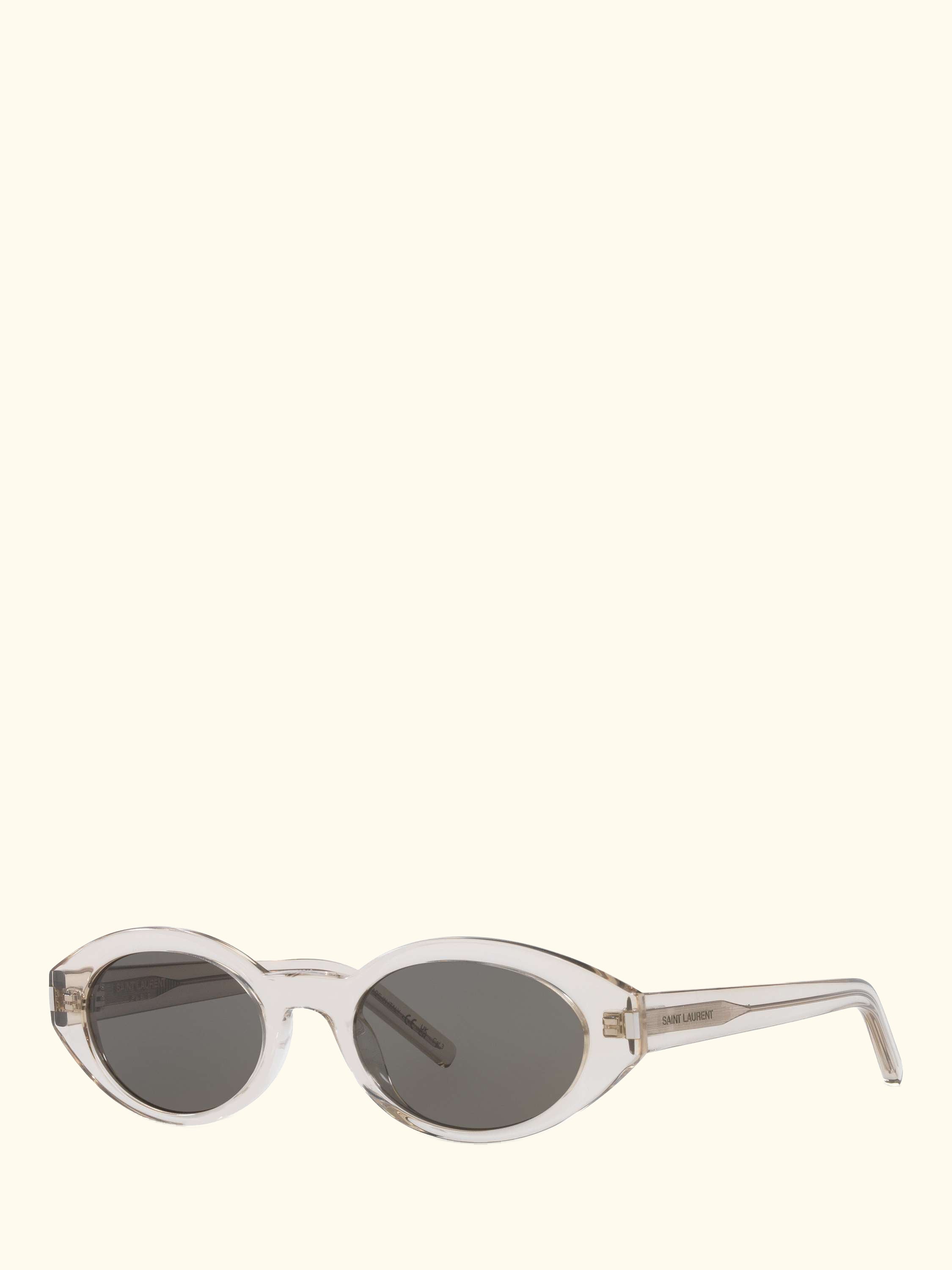 YS000433 Women's Oval Sunglasses, Clear/Grey
