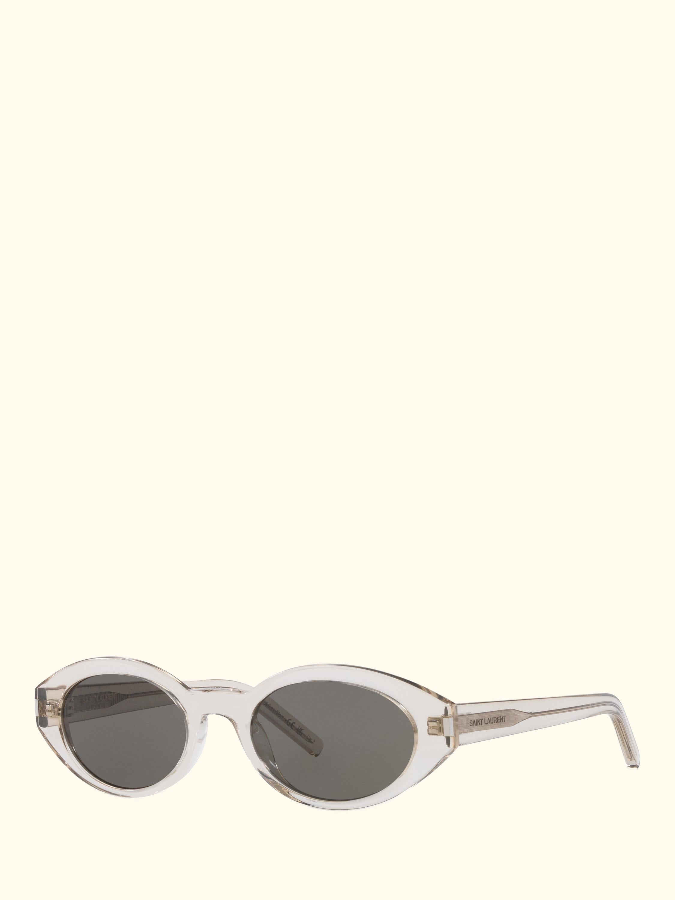 YS000433 Women's Oval Sunglasses, Clear/Grey
