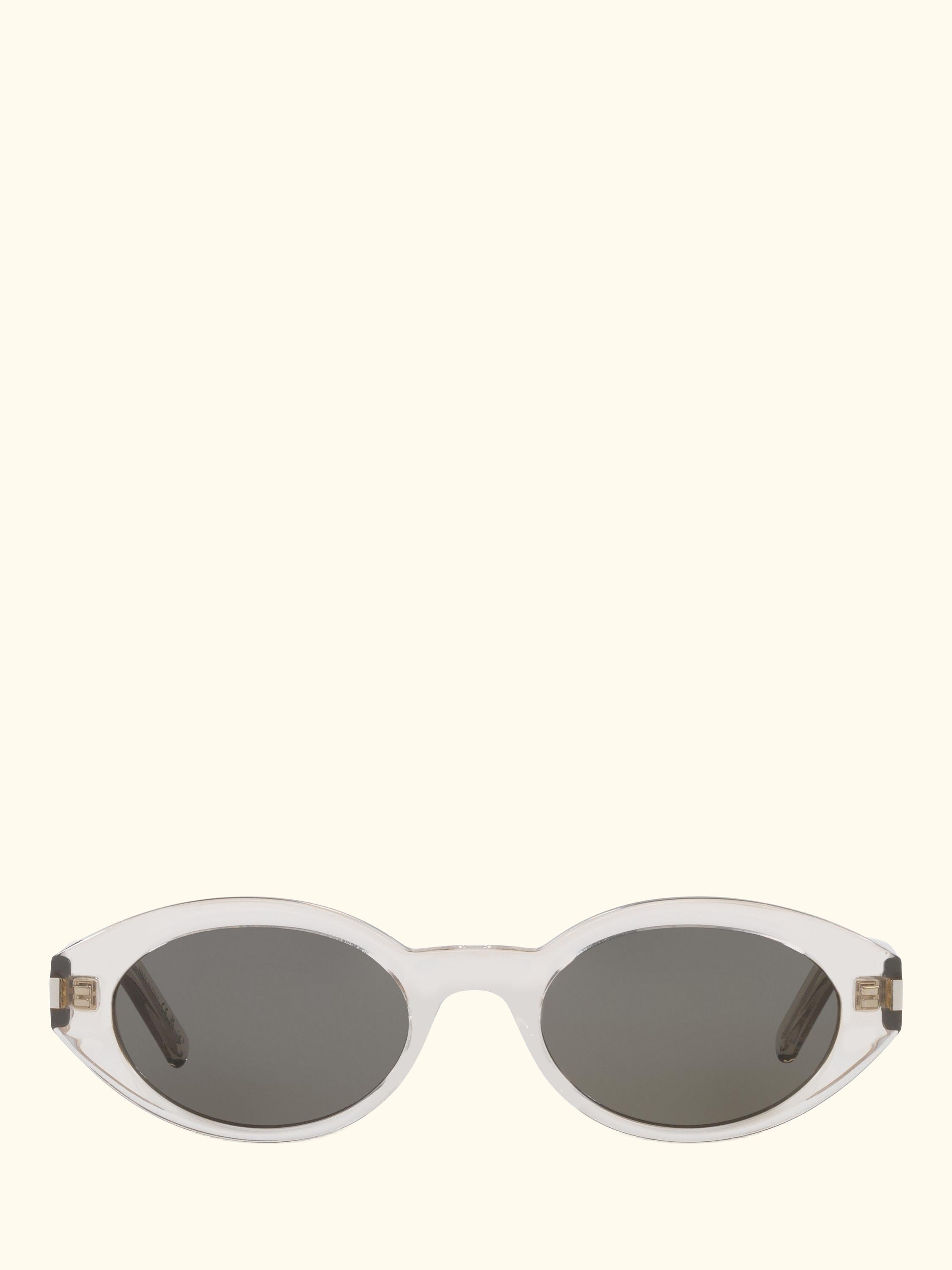 YS000433 Women's Oval Sunglasses, Clear/Grey