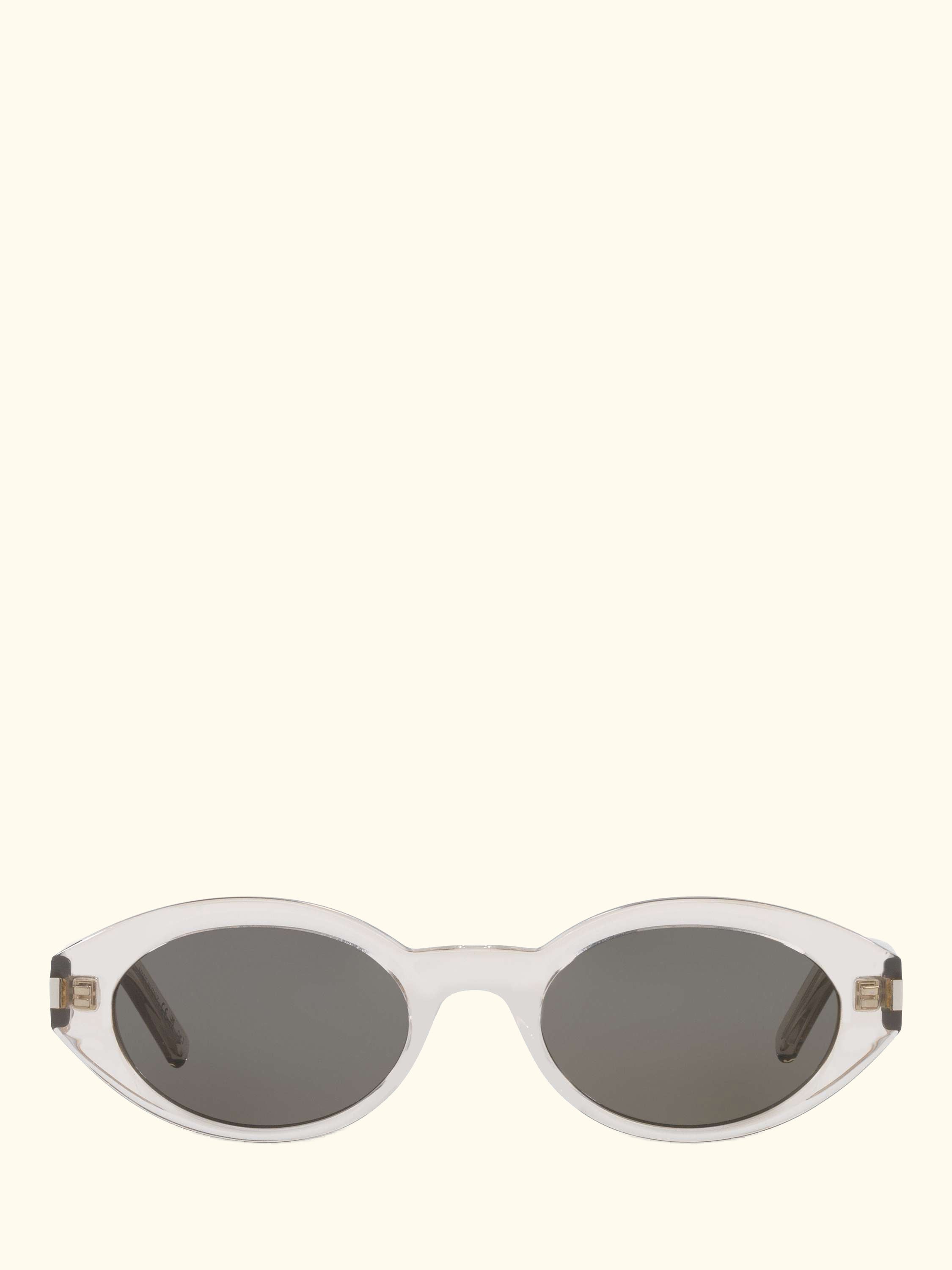 YS000433 Women's Oval Sunglasses, Clear/Grey