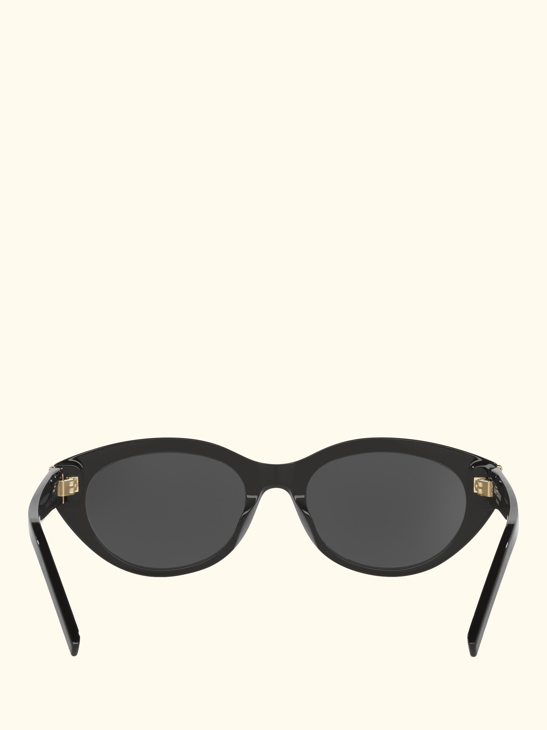 YS000698 Women's Oval Sunglasses, Black