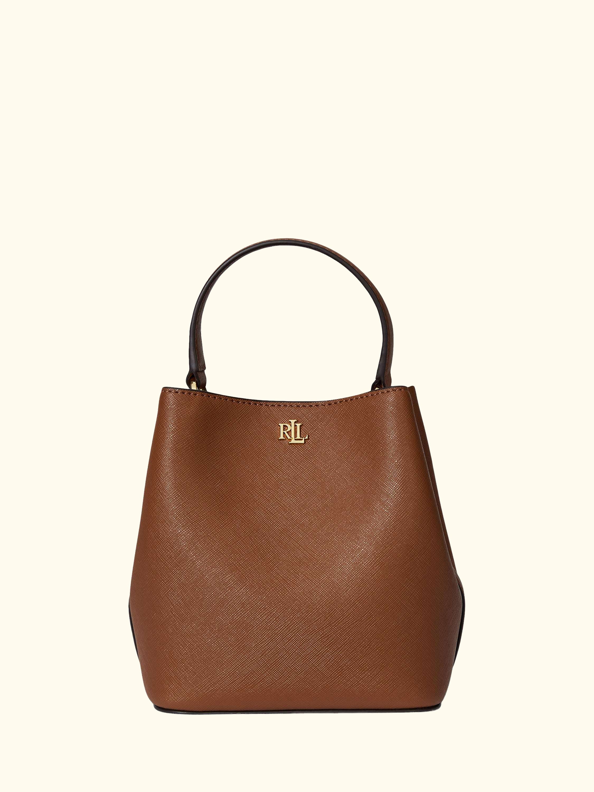 Lauren Ralph Lauren Reese Small Leather Bucket Bag, Tan
