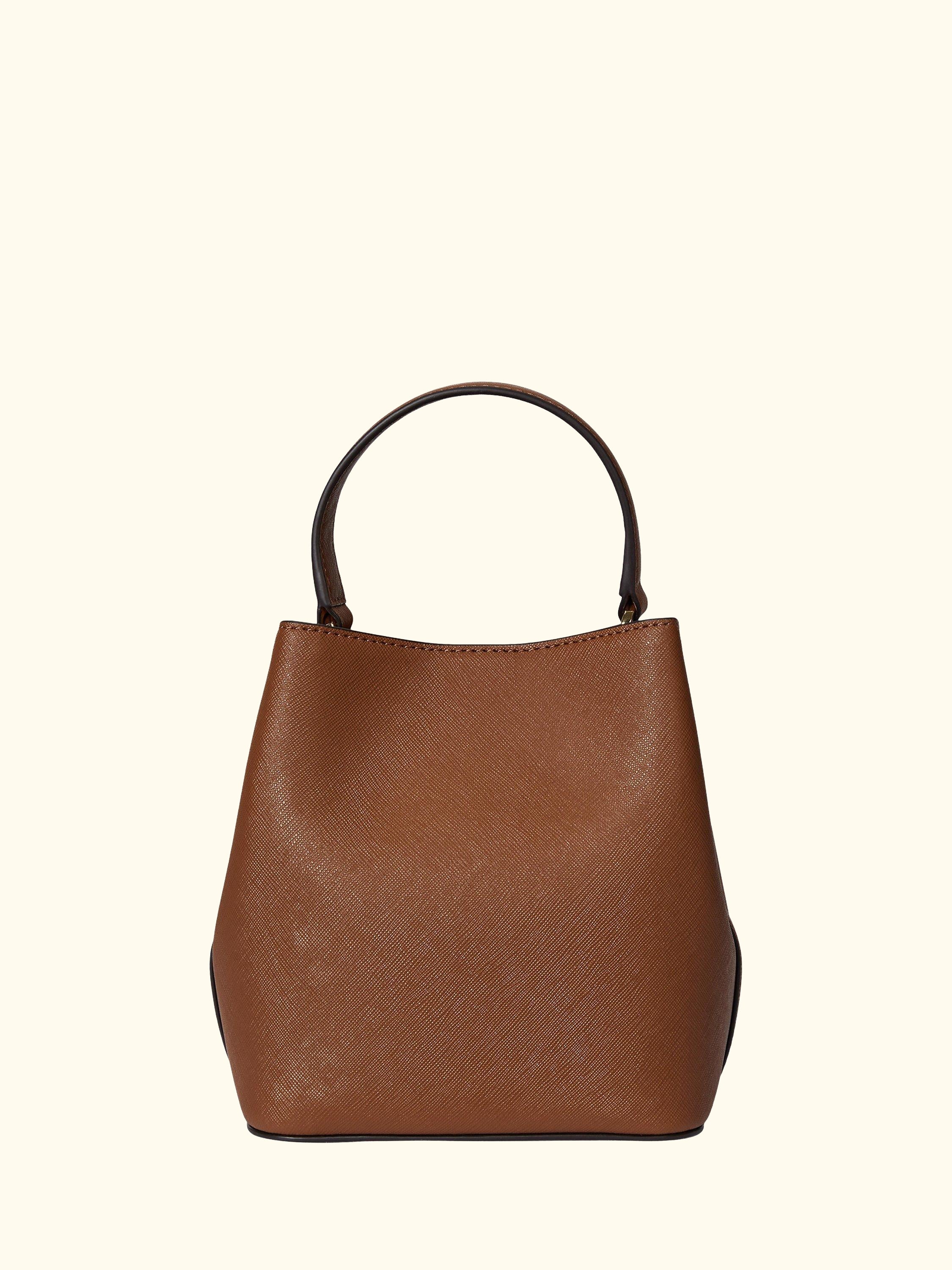 Lauren Ralph Lauren Reese Small Leather Bucket Bag, Tan