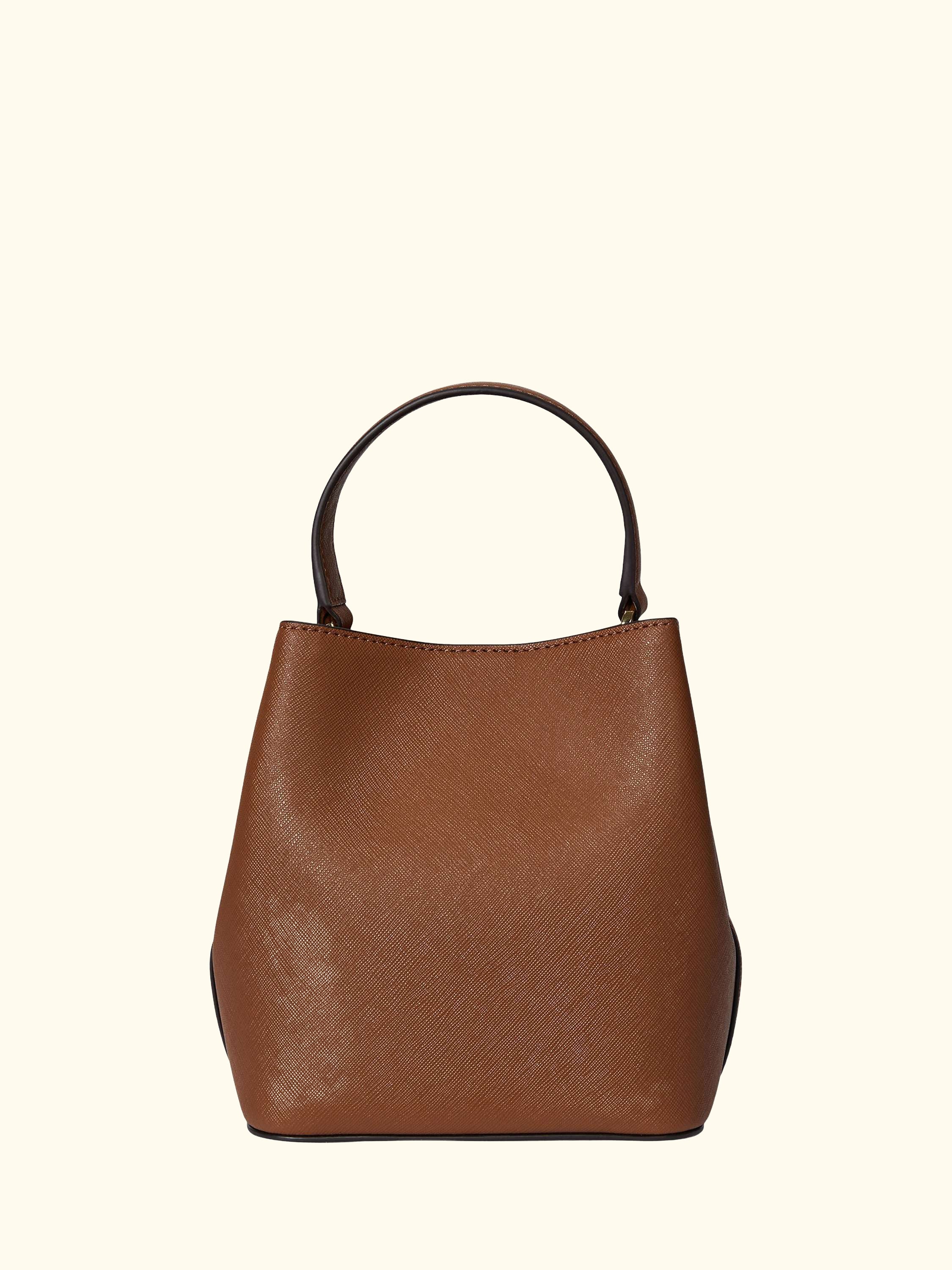 Lauren Ralph Lauren Reese Small Leather Bucket Bag, Tan