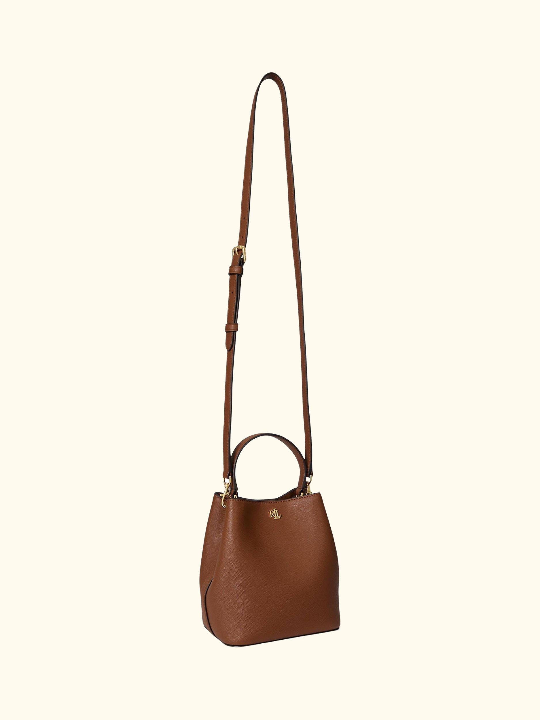 Lauren Ralph Lauren Reese Small Leather Bucket Bag, Tan