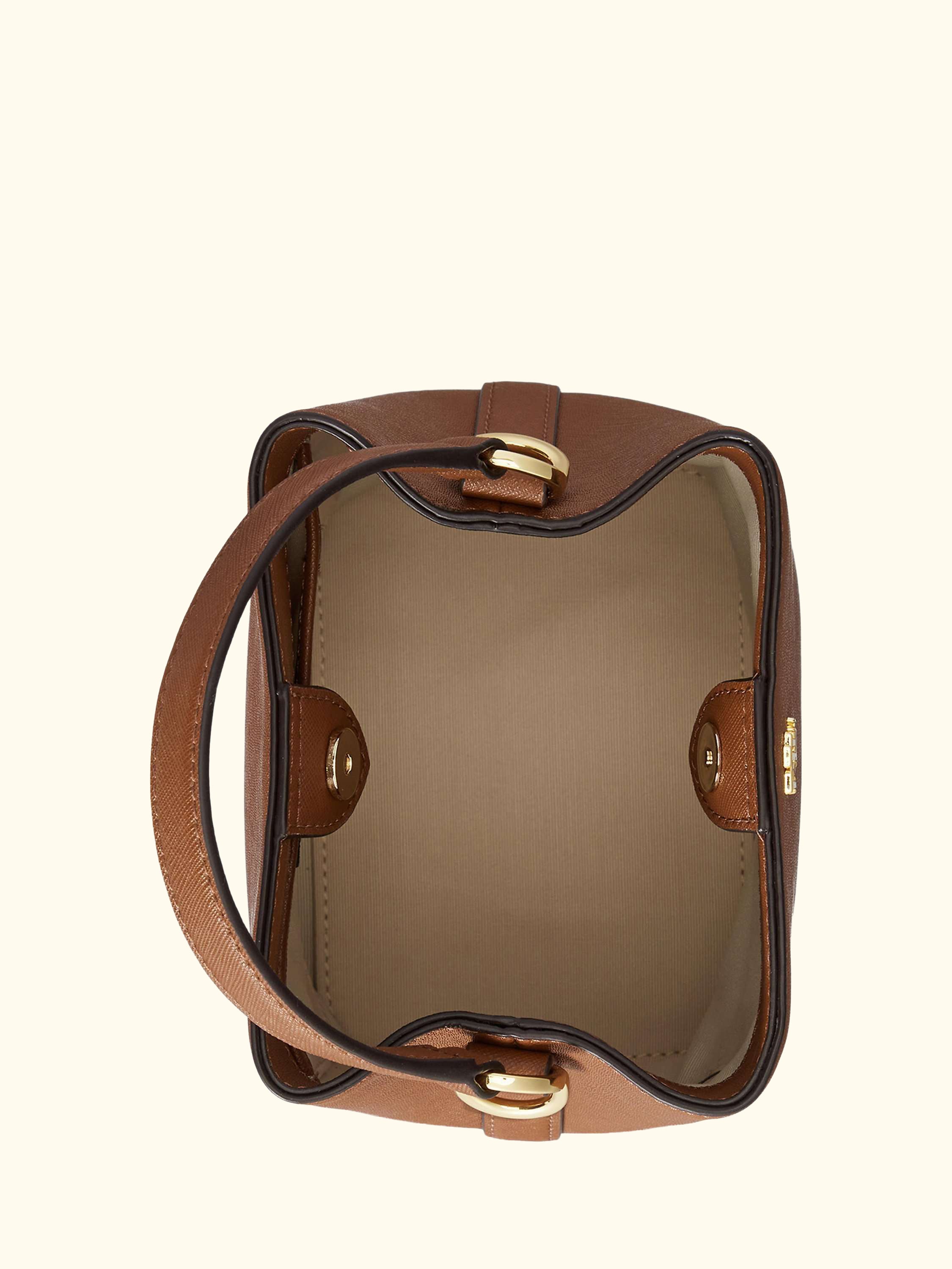 Lauren Ralph Lauren Reese Small Leather Bucket Bag, Tan