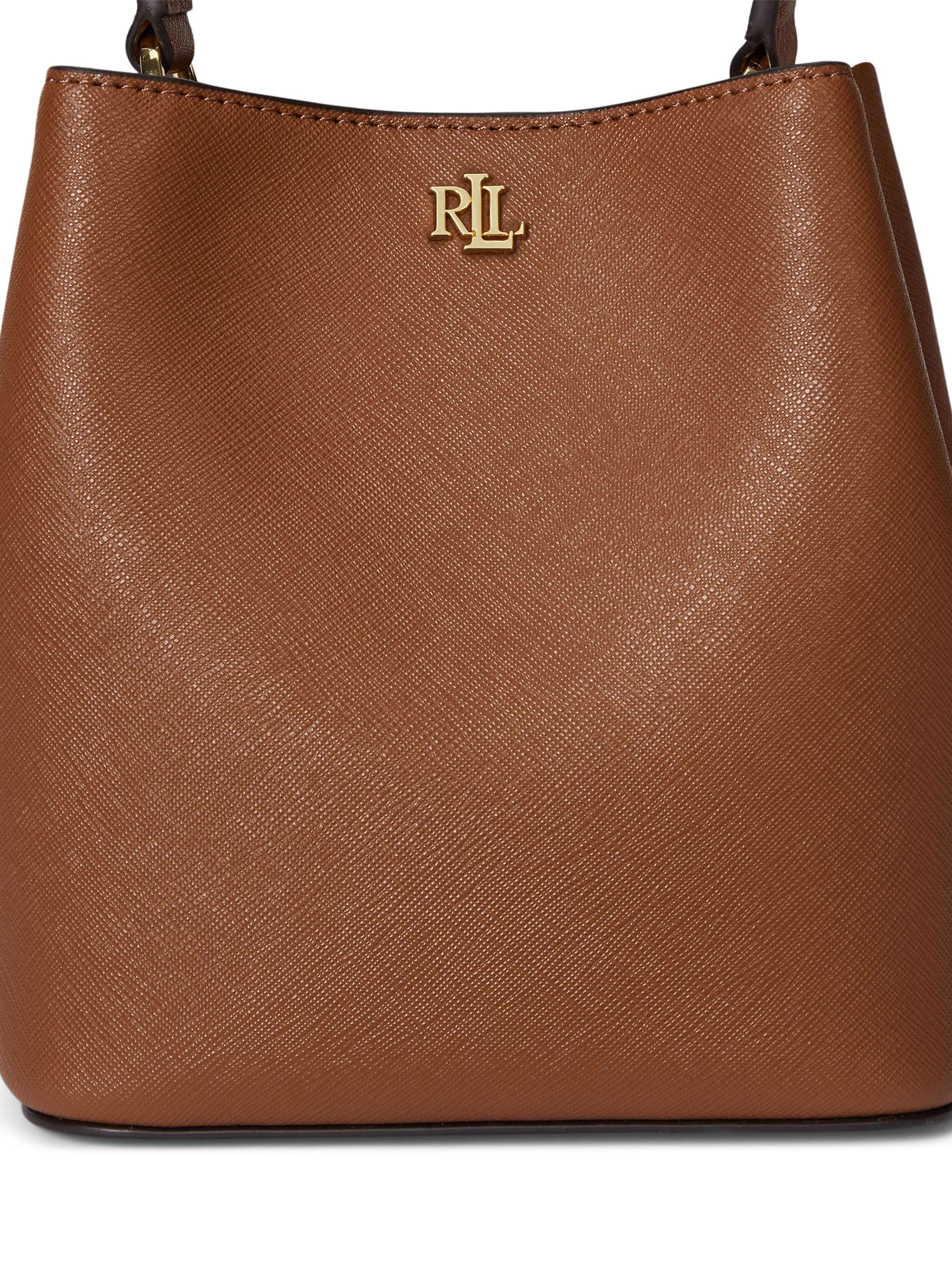 Lauren Ralph Lauren Reese Small Leather Bucket Bag, Tan