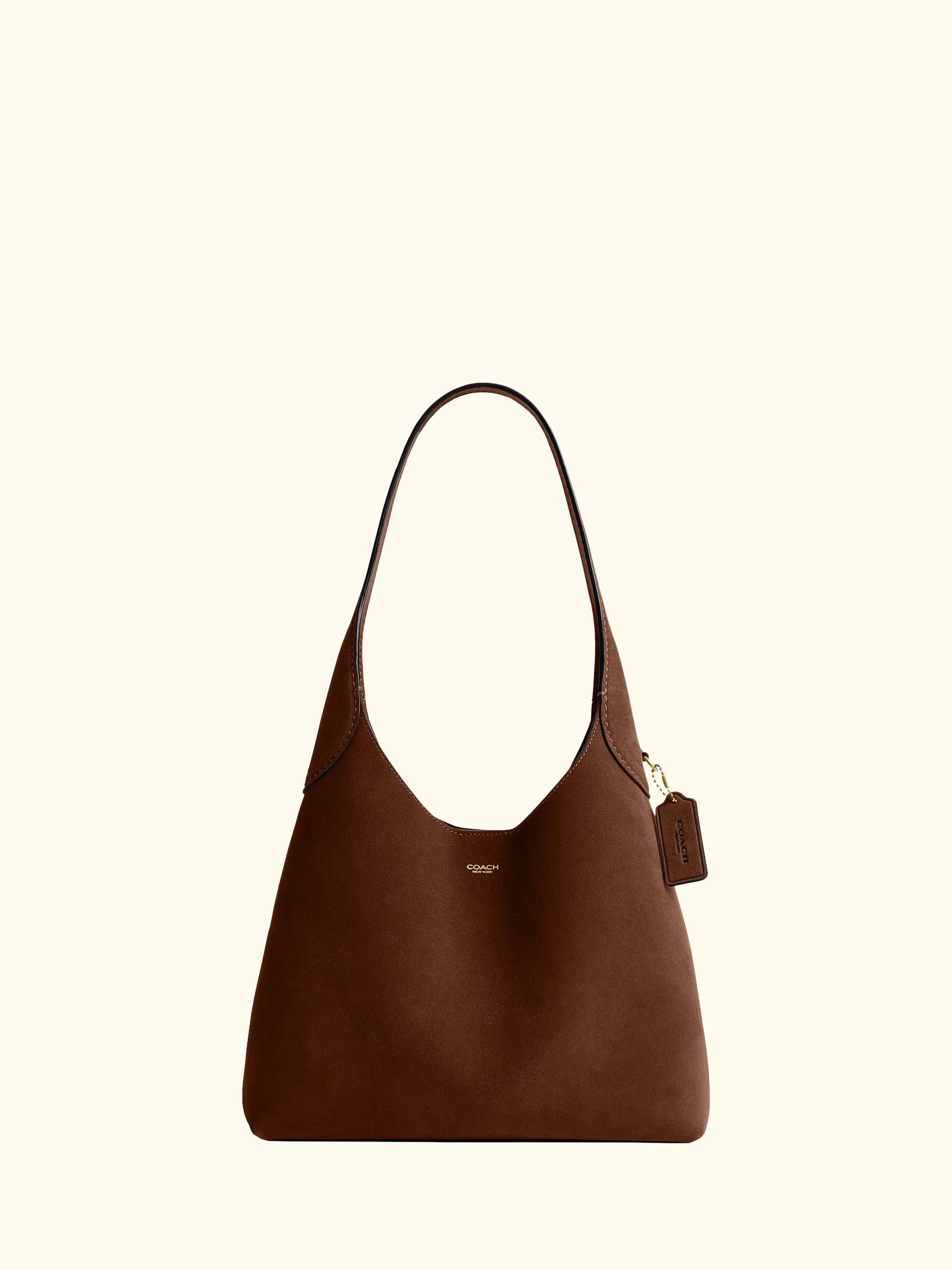 Brooklyn Suede Hobo 28 Bag, Brown