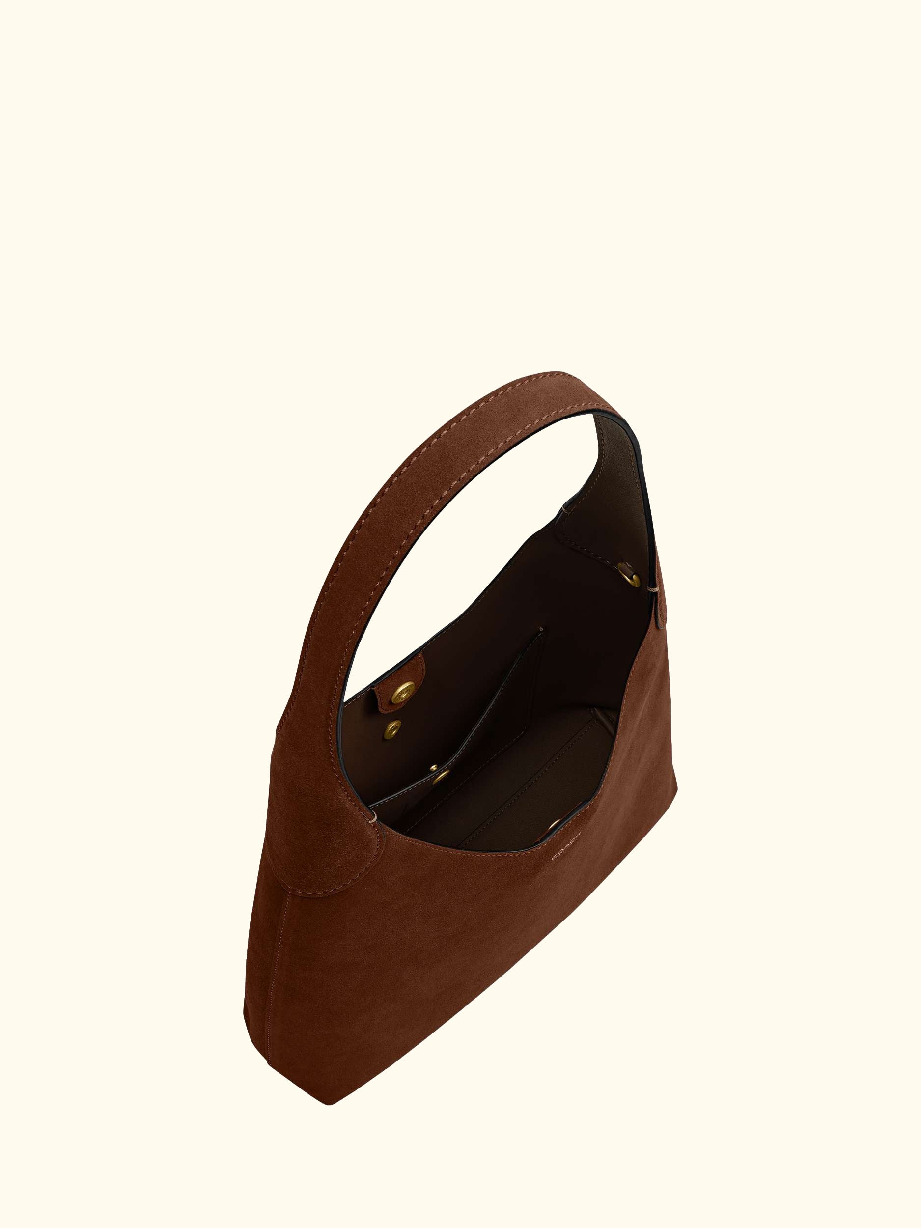 Brooklyn Suede Hobo 28 Bag, Brown