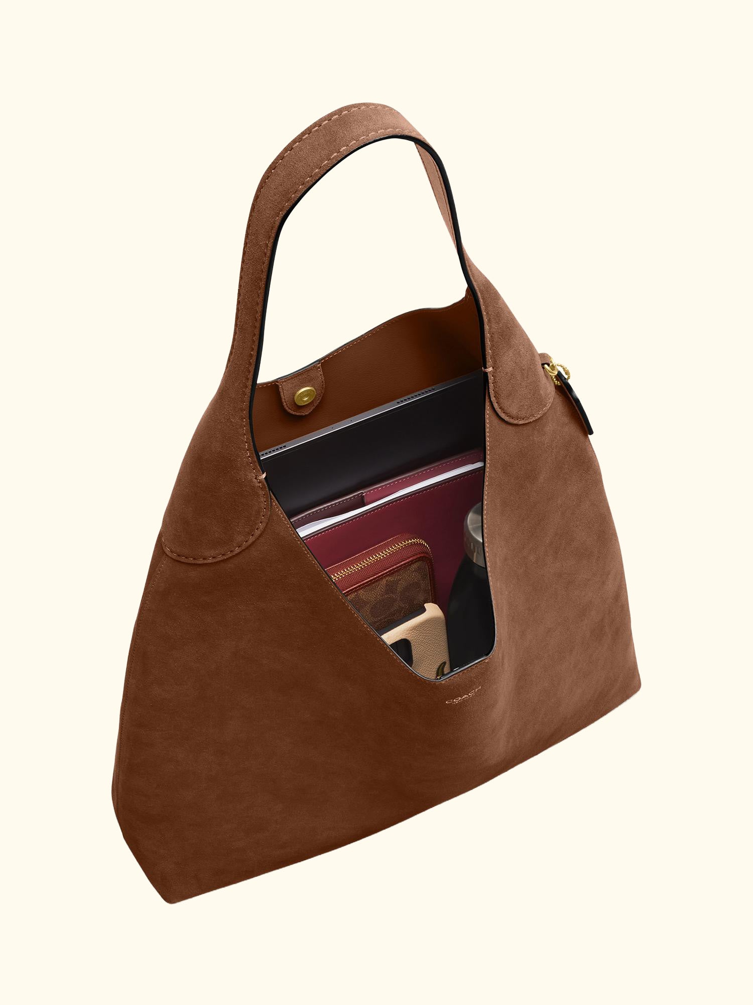 Brooklyn Suede Hobo 39 Bag, Brown