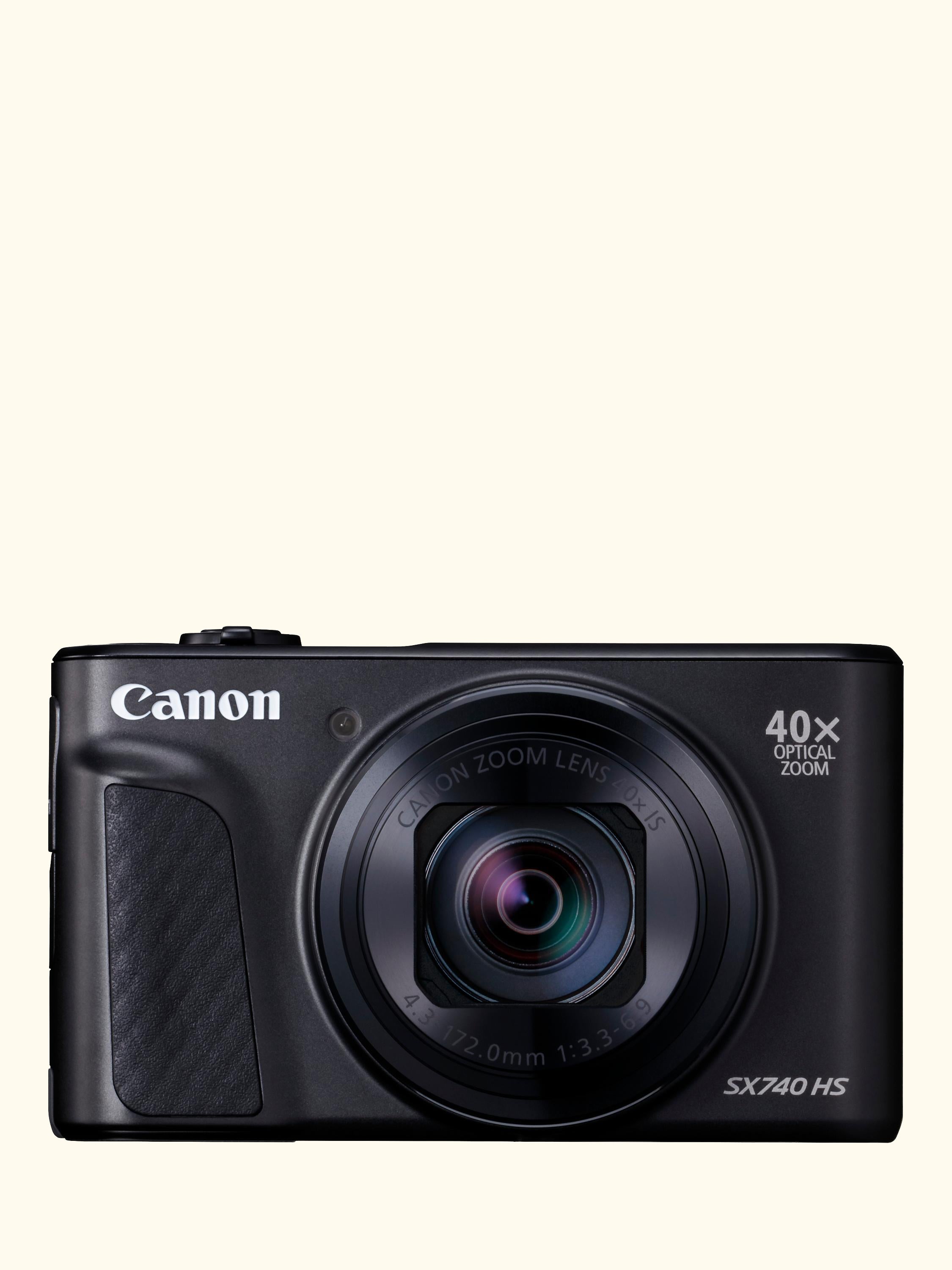 PowerShot SX740 HS Lite Edition Digital Camera, 4K Ultra HD, 20.3MP, 40x Optical Zoom, Wi-Fi, Bluetooth,  3" Tiltable Screen, Black