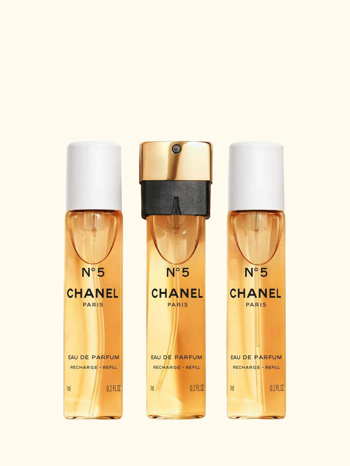 N°5 Eau de Parfum Twist and Spray Refill, 3 x 7ml