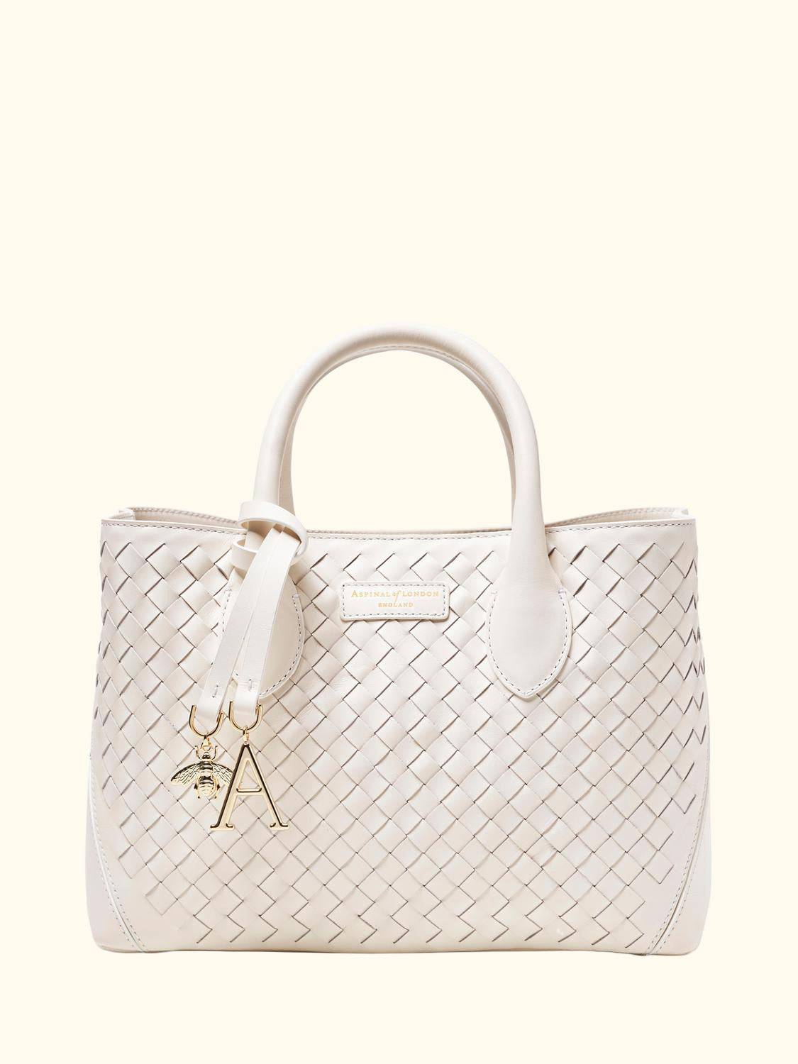 Slot Weave Leather London Midi Tote Bag