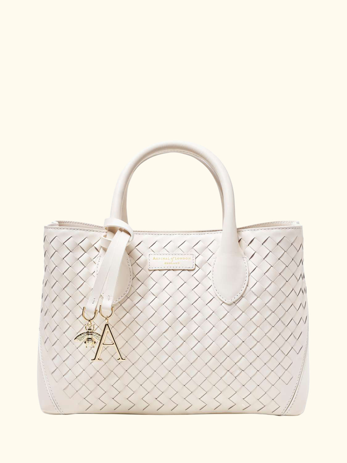 Slot Weave Leather London Midi Tote Bag