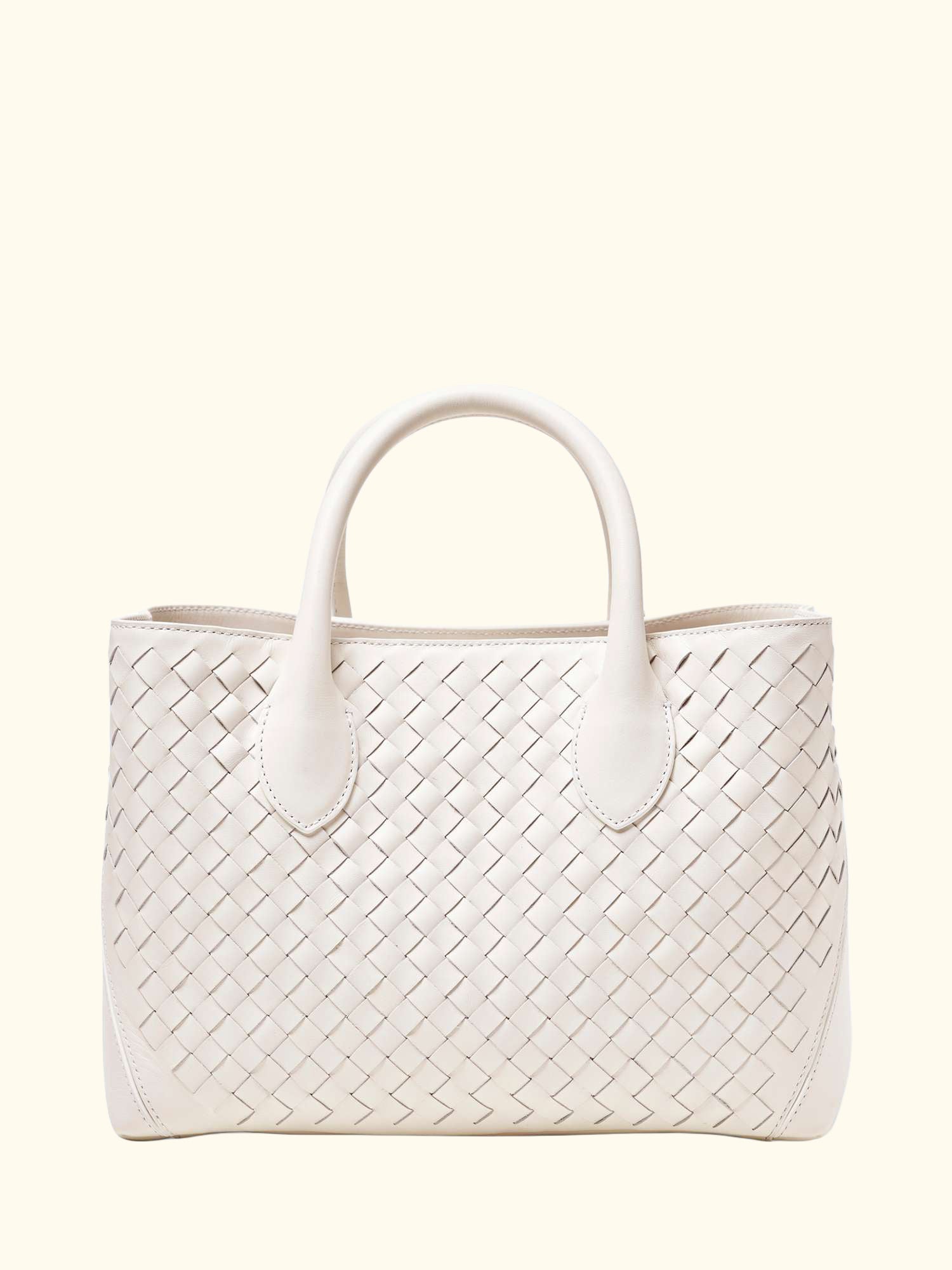 Slot Weave Leather London Midi Tote Bag