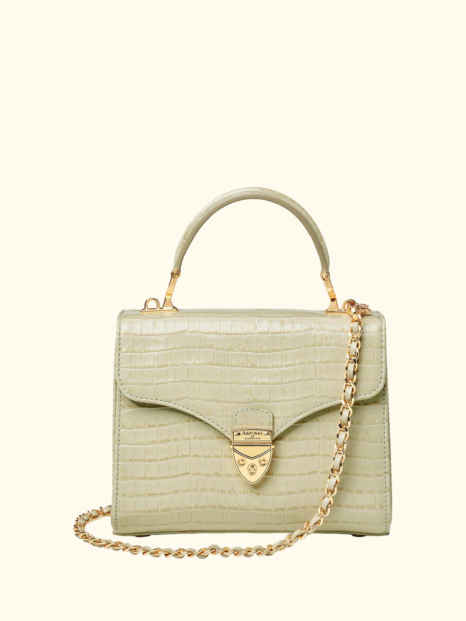 Midi Mayfair Croc Effect Leather Cross Body Bag