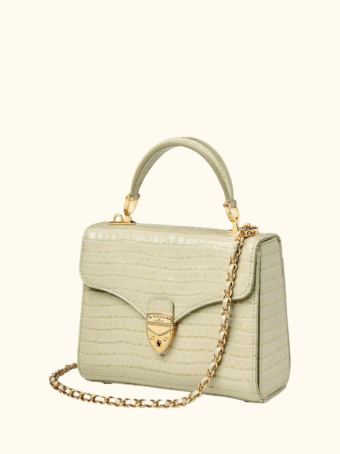 Midi Mayfair Croc Effect Leather Cross Body Bag