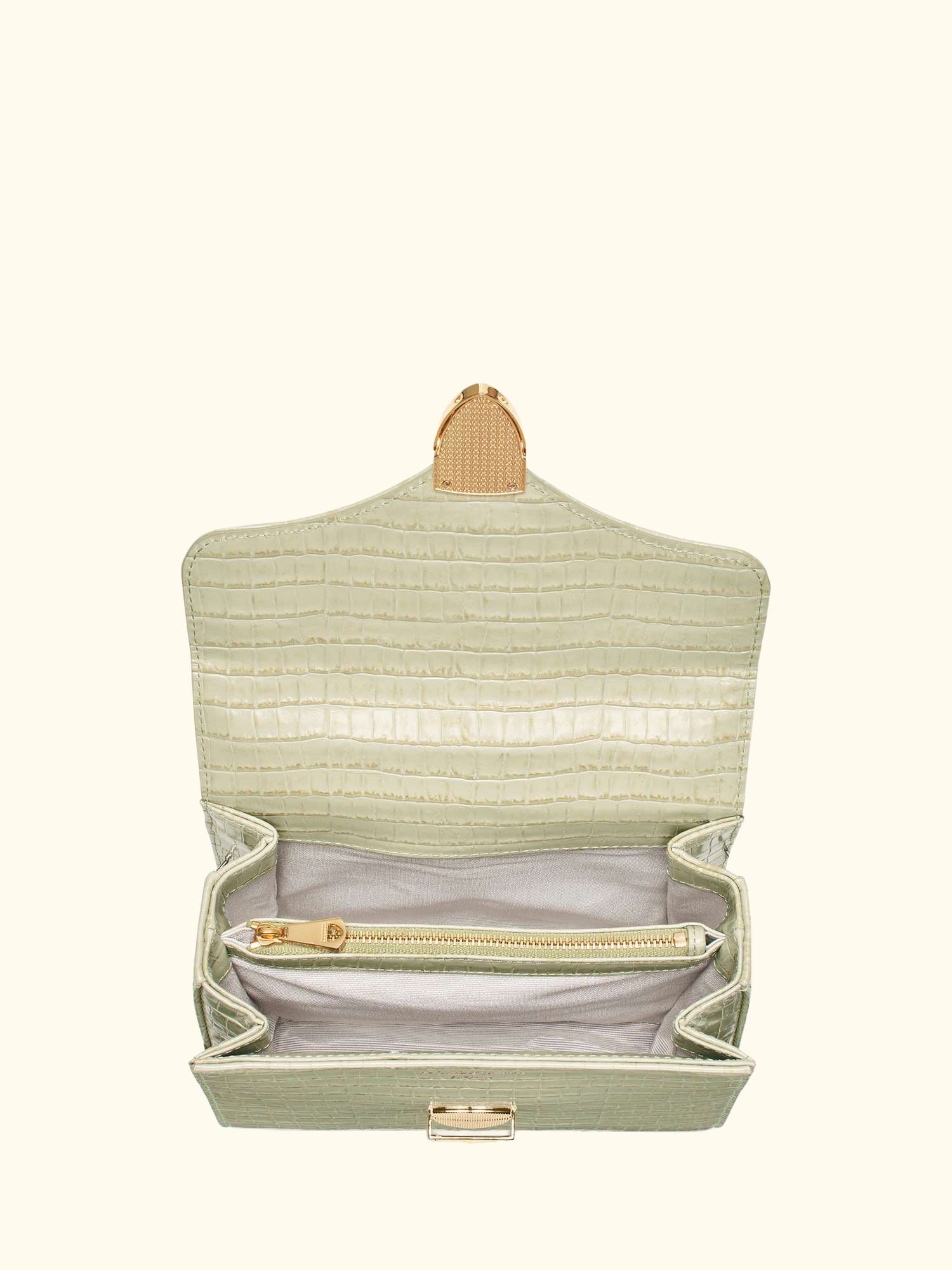 Midi Mayfair Croc Effect Leather Cross Body Bag