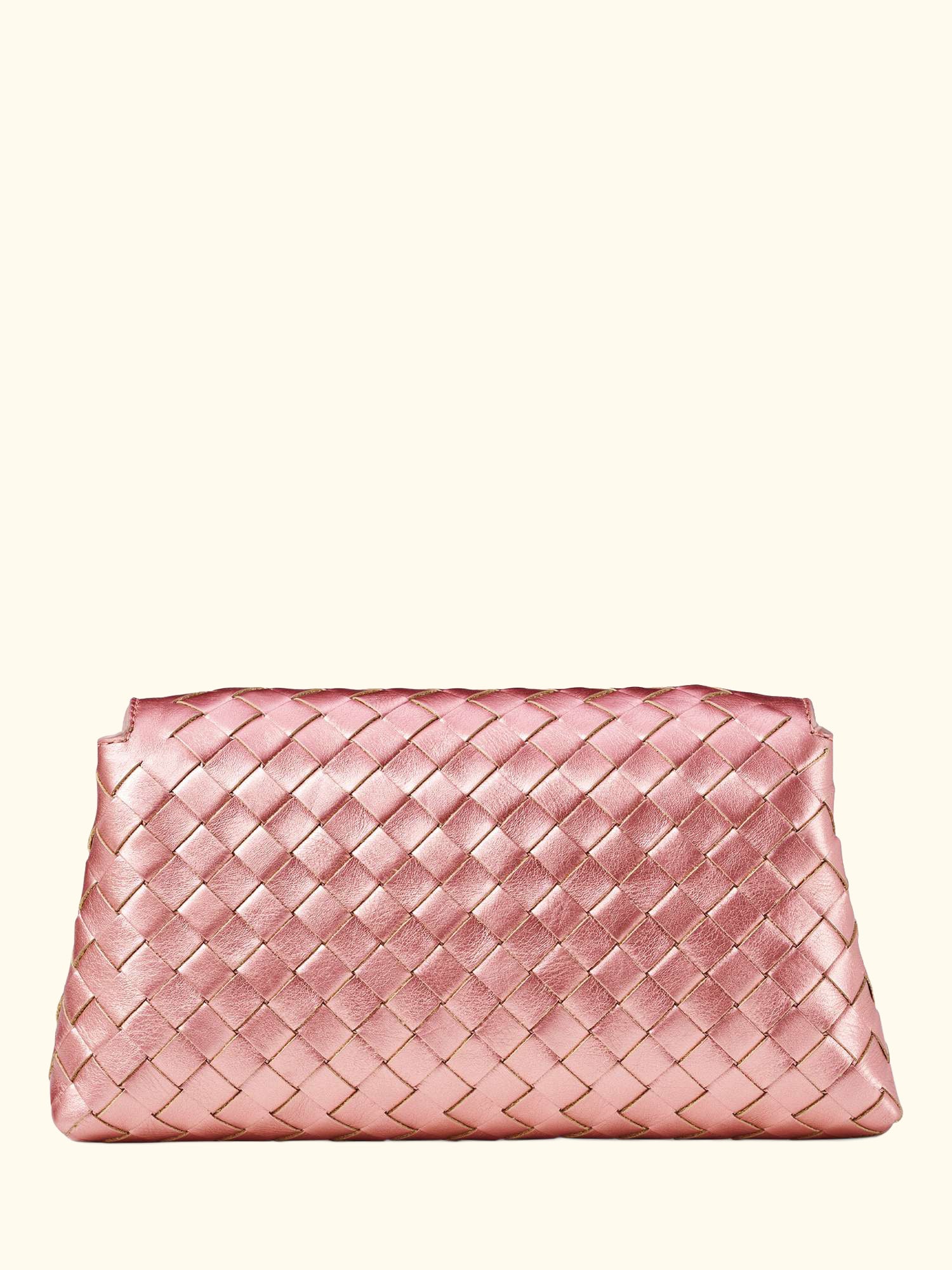 Sunrise Sunset Leather Slot Weave Clutch Bag