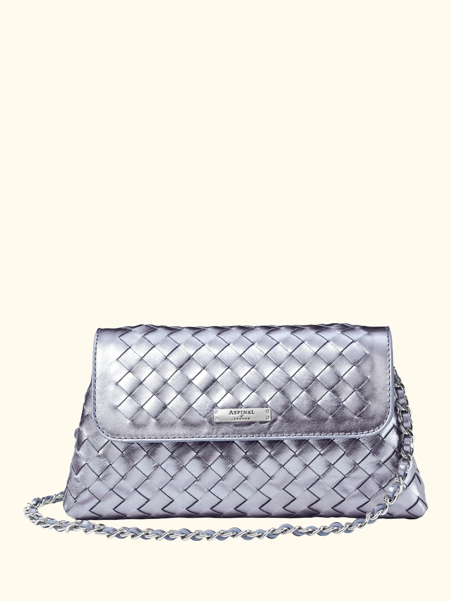 Sunrise Sunset Leather Slot Weave Clutch Bag
