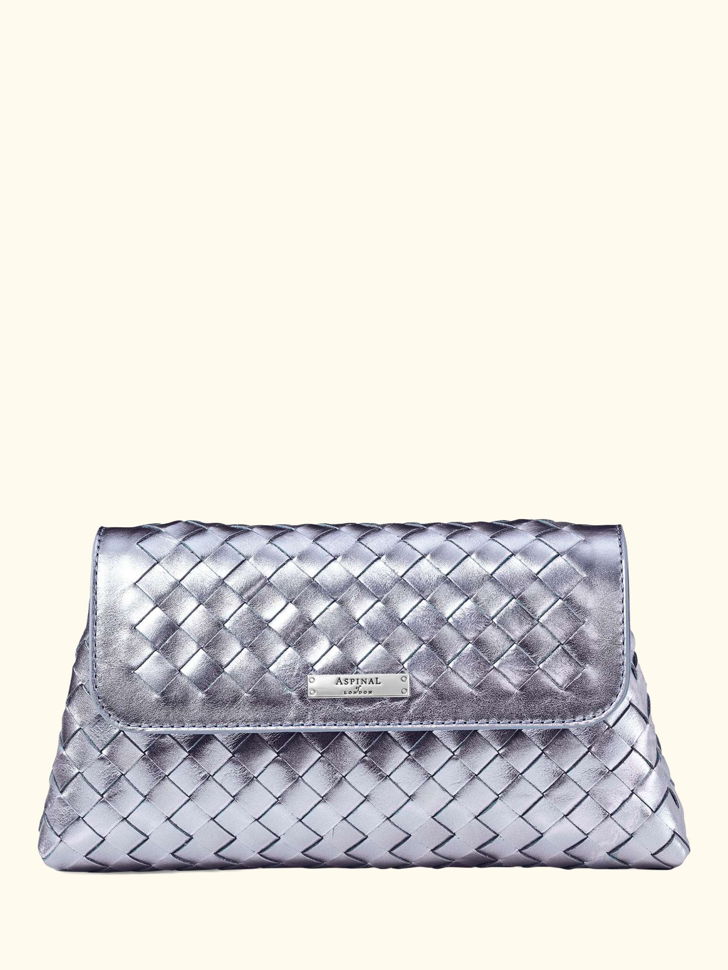 Sunrise Sunset Leather Slot Weave Clutch Bag