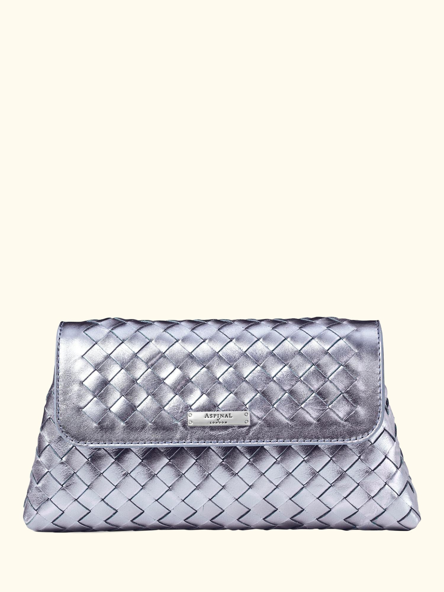 Sunrise Sunset Leather Slot Weave Clutch Bag