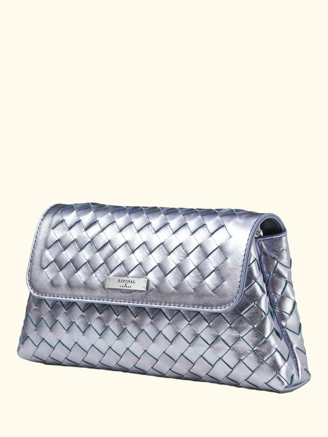 Sunrise Sunset Leather Slot Weave Clutch Bag