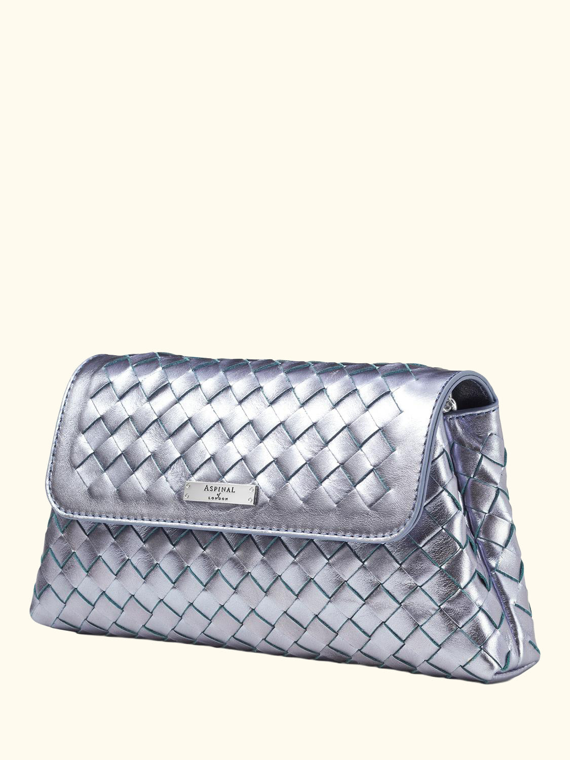 Sunrise Sunset Leather Slot Weave Clutch Bag
