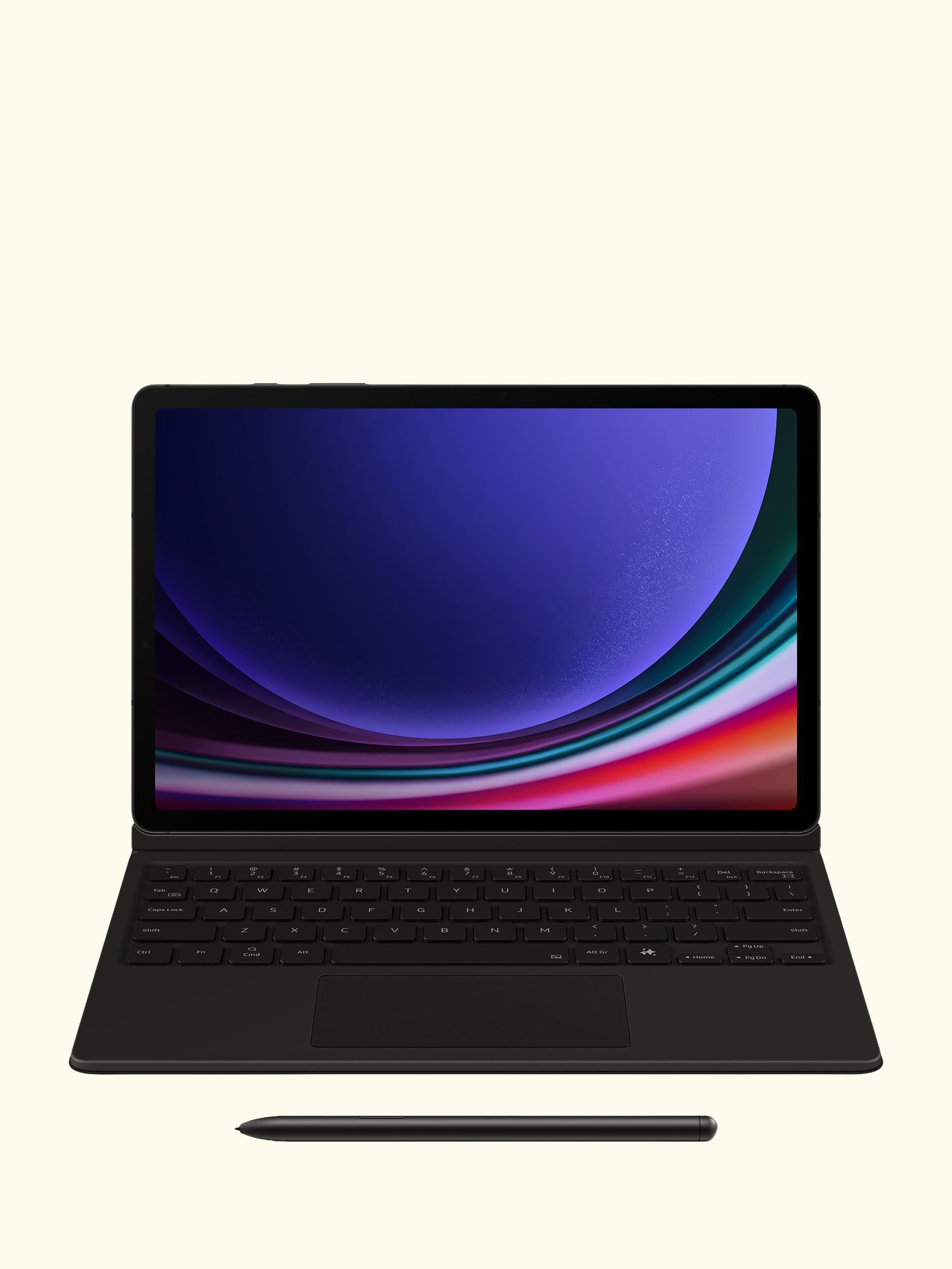 AI Book Cover Keyboard with Trackpad for Galaxy Tab S10 FE, S9, S9 FE