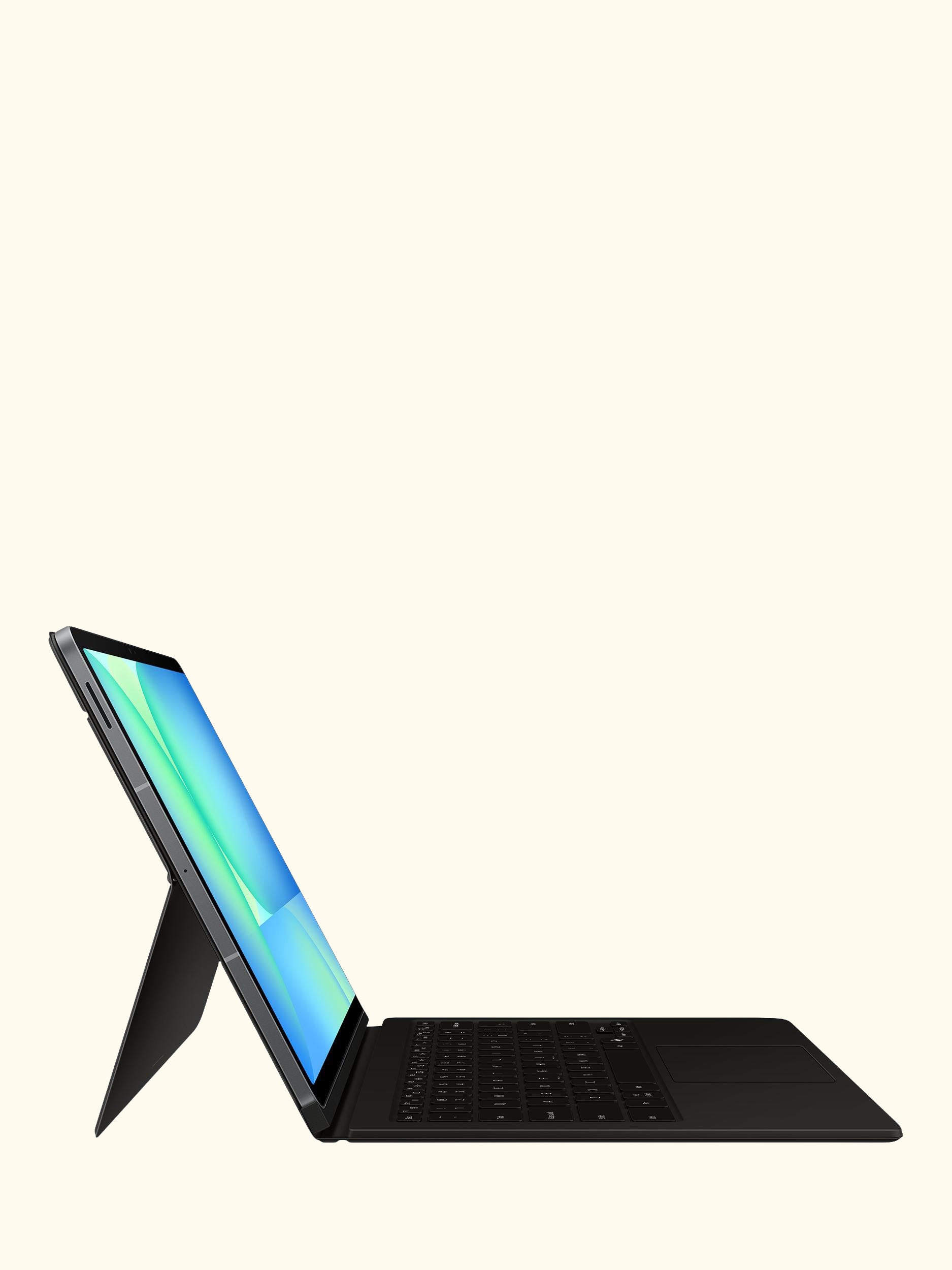 AI Book Cover Keyboard with Trackpad for Galaxy Tab S10 FE+, Black