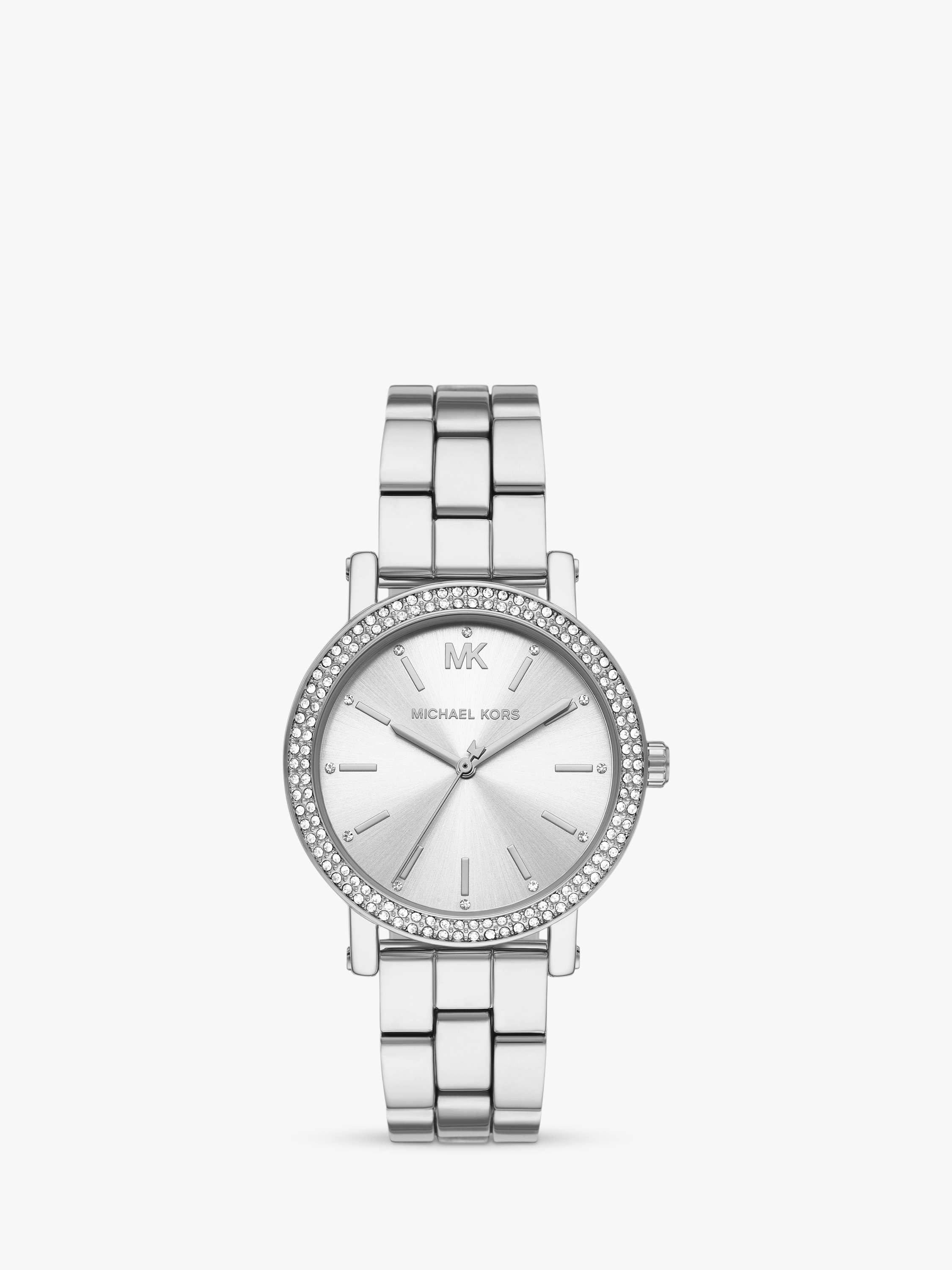 MK7549 Corey Women's Studded Bracelet Strap Watch, Silver