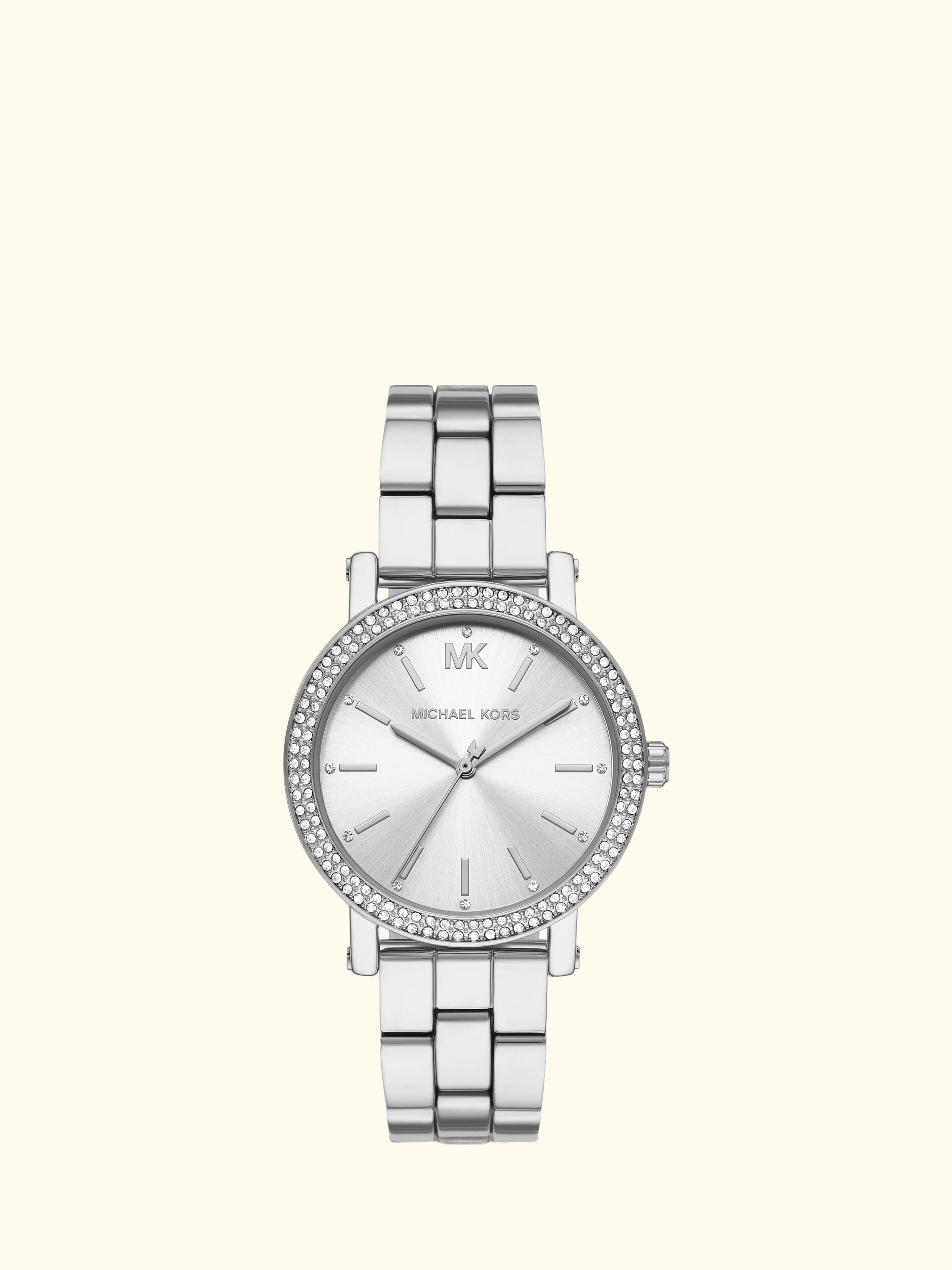 MK7549 Corey Women's Studded Bracelet Strap Watch, Silver