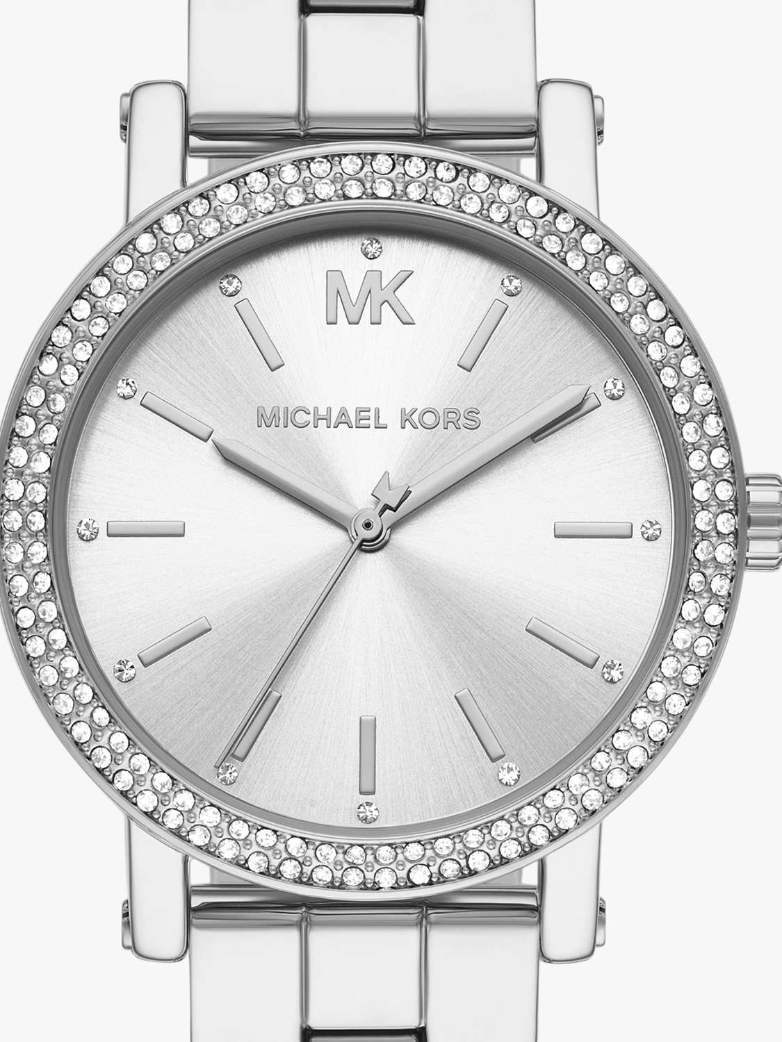 MK7549 Corey Women's Studded Bracelet Strap Watch, Silver
