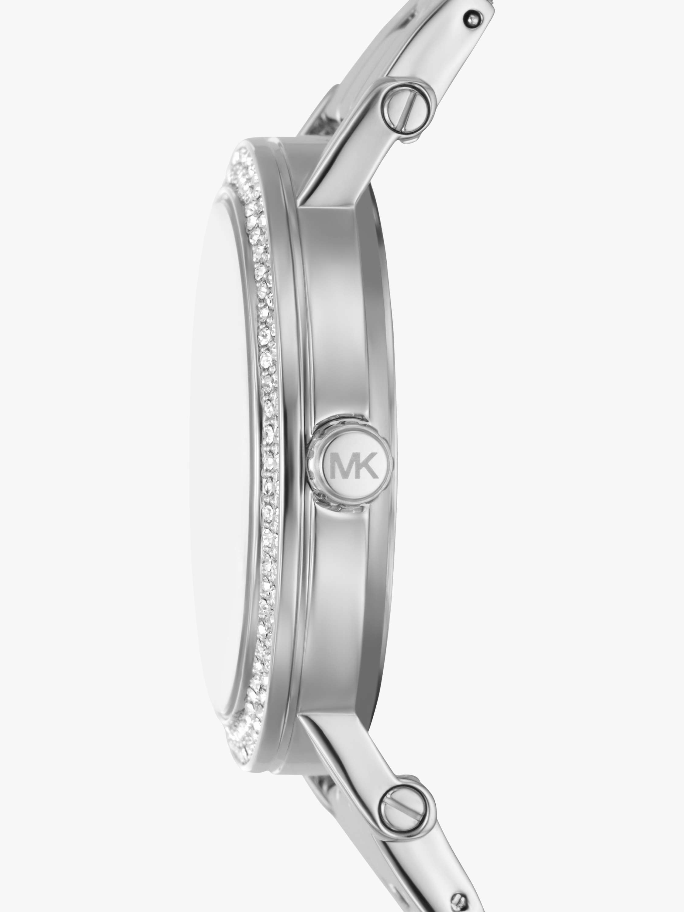 MK7549 Corey Women's Studded Bracelet Strap Watch, Silver