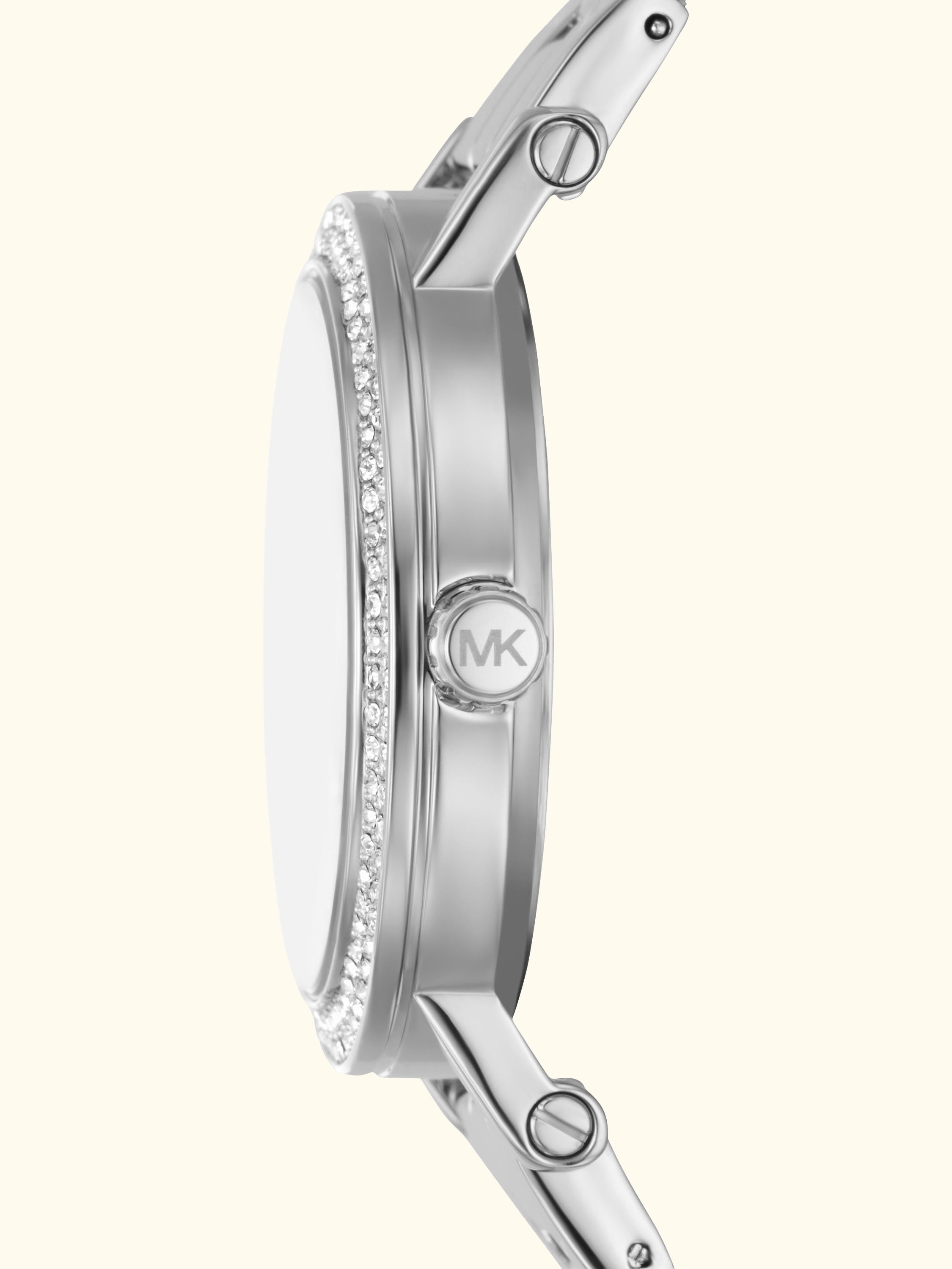 MK7549 Corey Women's Studded Bracelet Strap Watch, Silver