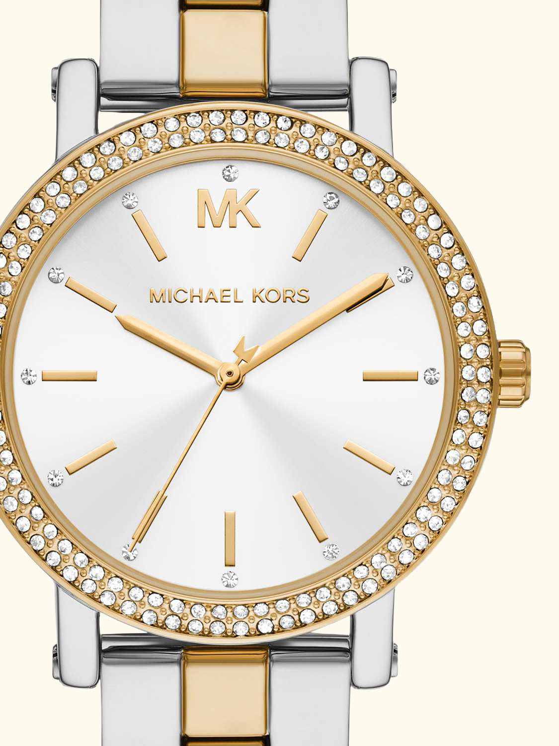 MK7550 Corey Women's Studded Bracelet Strap Watch, Two-tone