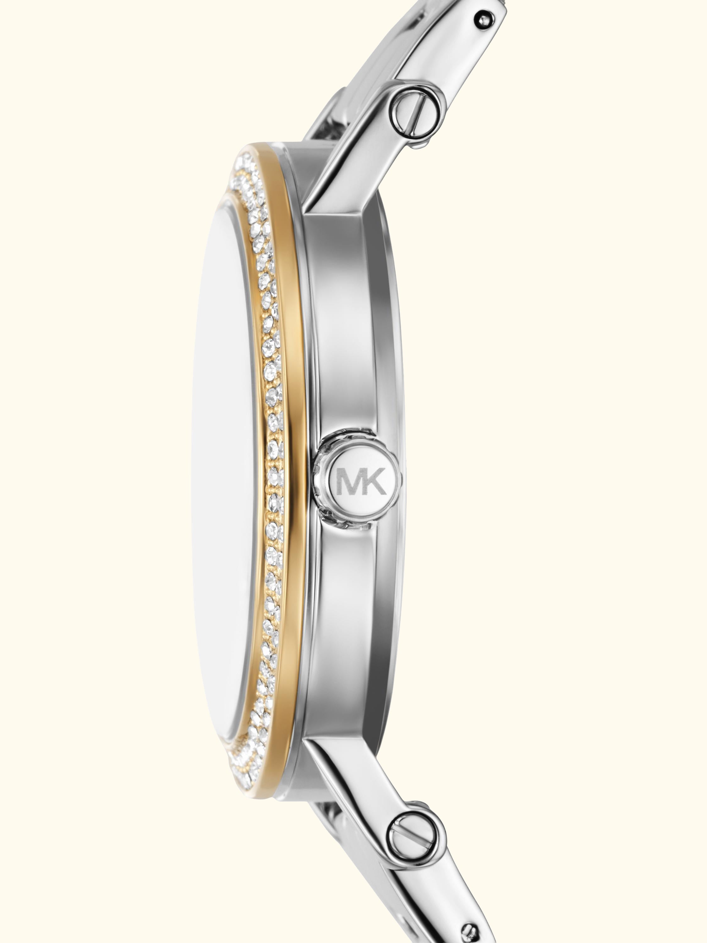 MK7550 Corey Women's Studded Bracelet Strap Watch, Two-tone