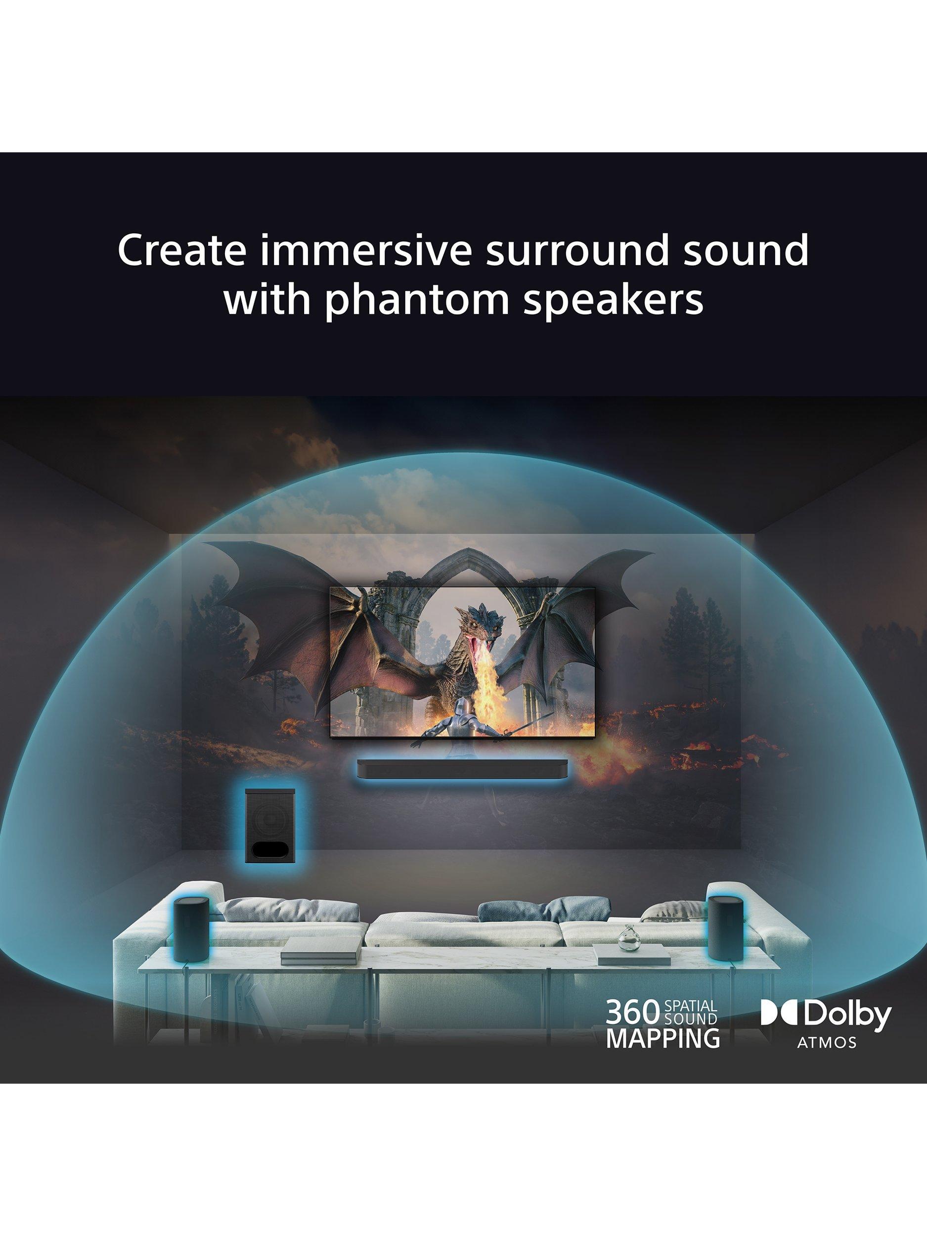 Bravia Theatre Rear 8 SA-RS8 Wireless Rear Speakers, Black